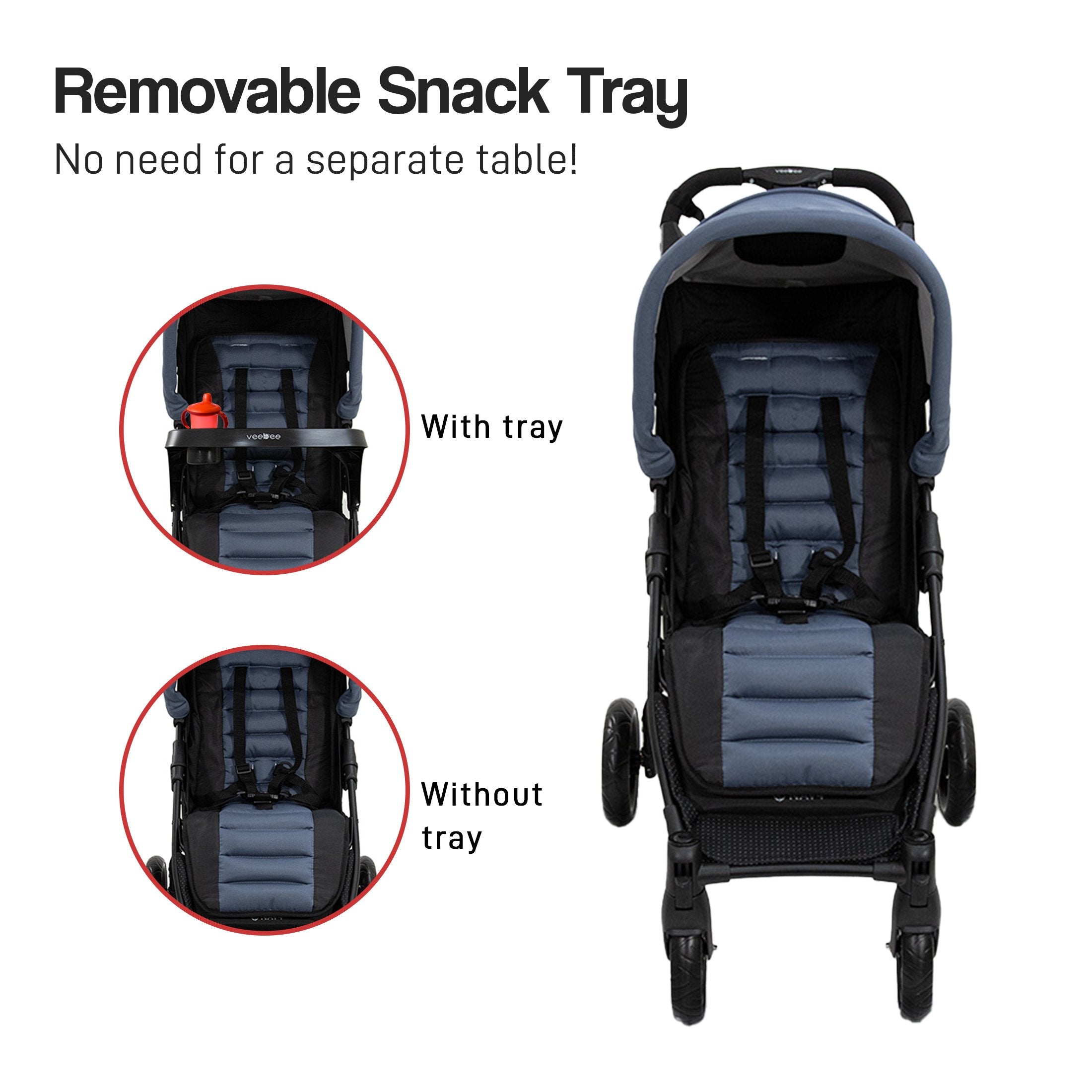 Veebee Nav 4 Stroller Lightweight Pram For Newborns To Toddlers - Glacie 9