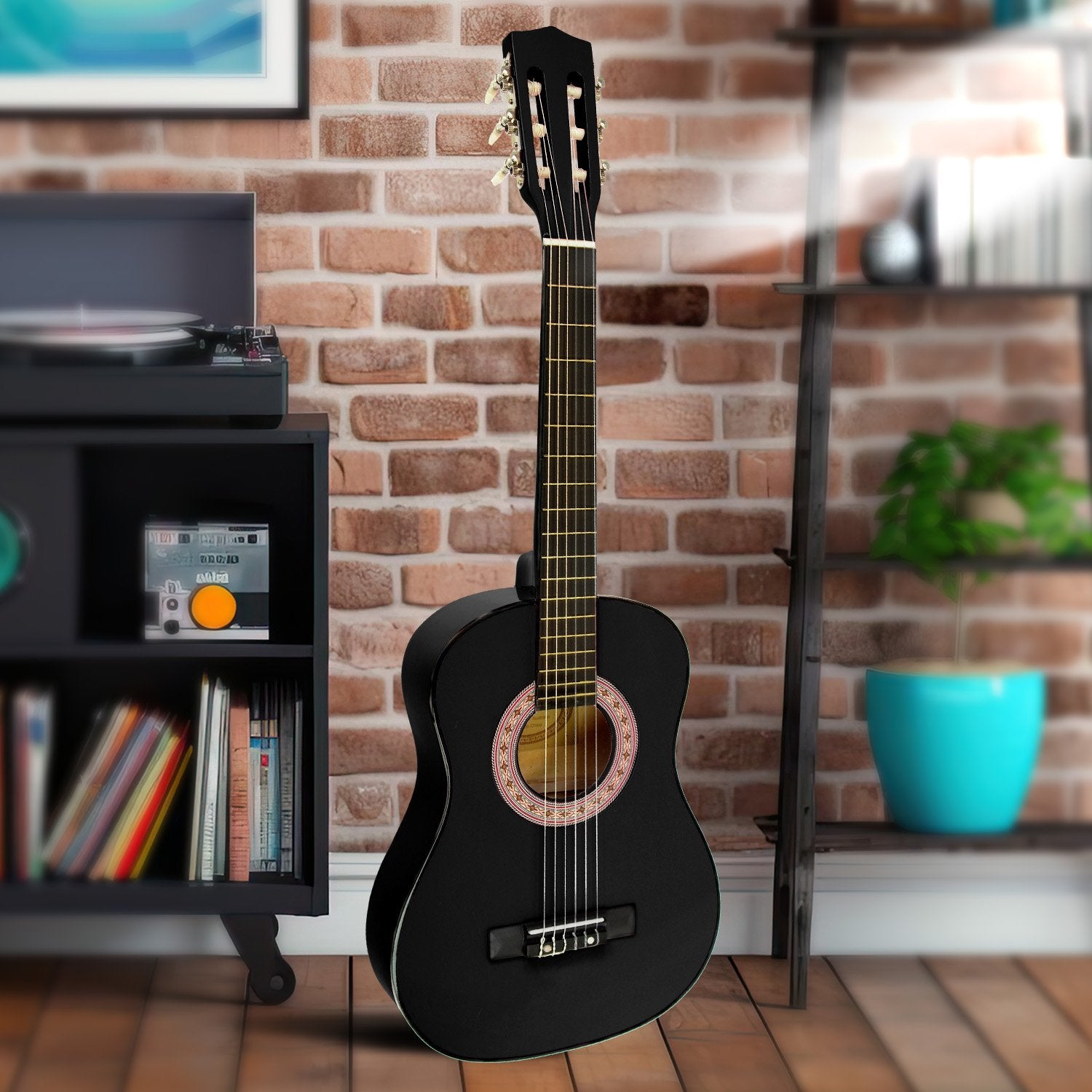 Karrera 34in Acoustic Children Wooden Guitar - Black 7