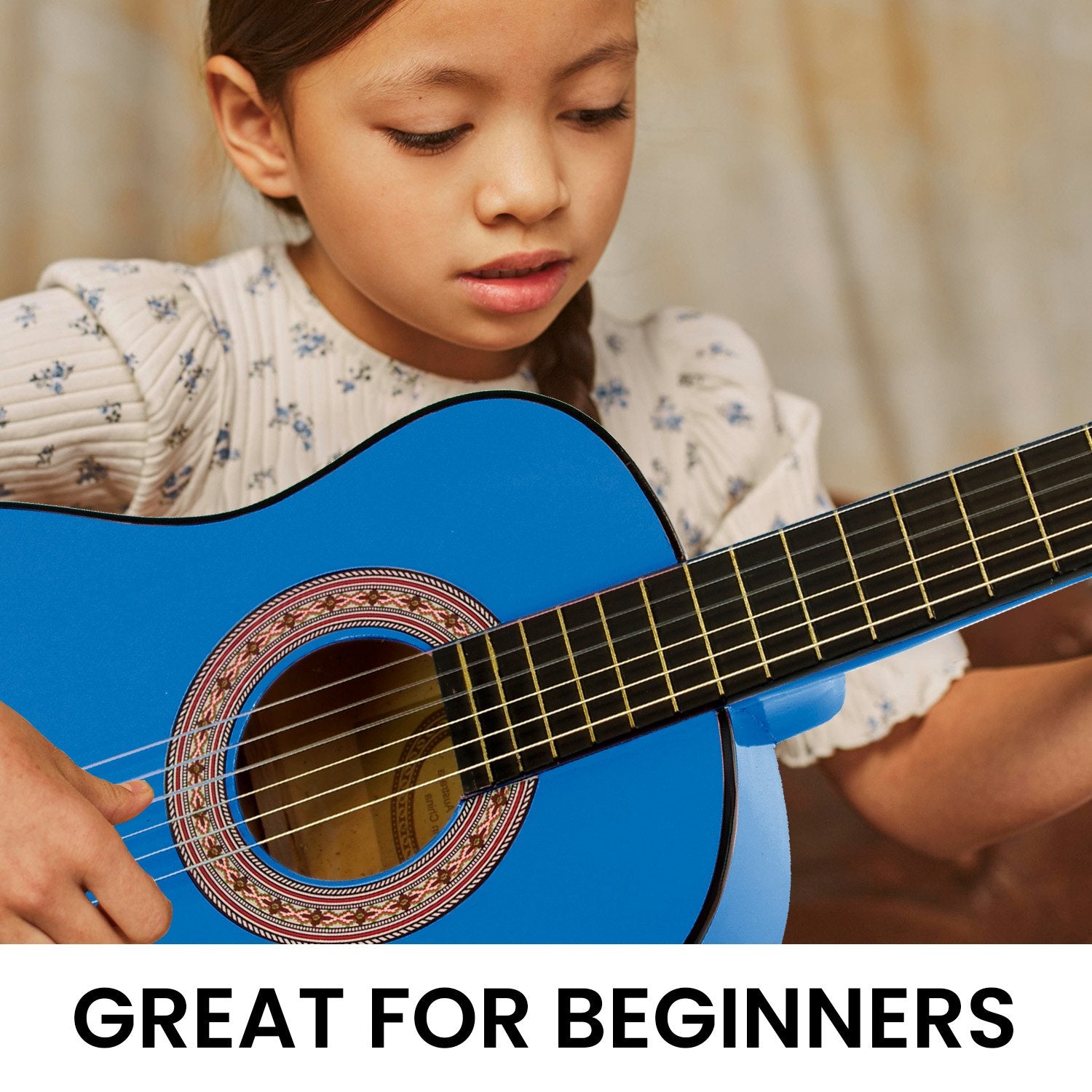 Karrera 34in Acoustic Children no cut Guitar - Blue 6