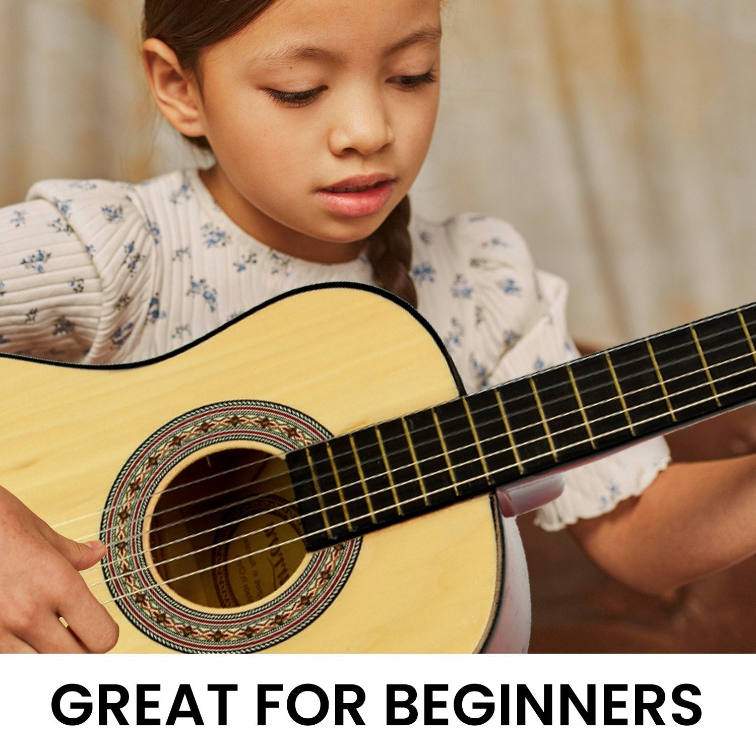 Karrera Childrens Guitar  Wooden 34in Acoustic - Natural 7
