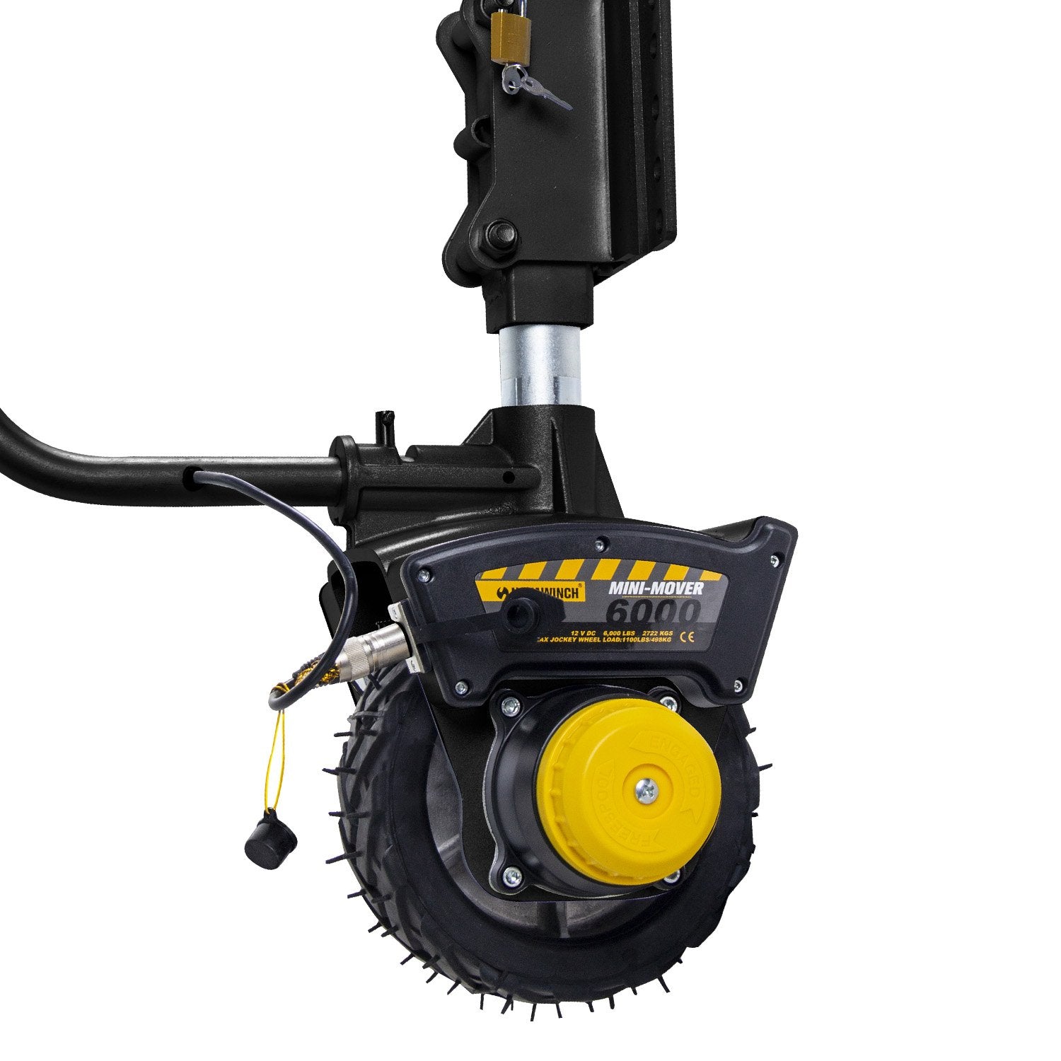 Mini Mover Gen3 12V 550W Electric Motorised Jockey Wheel - Black 6