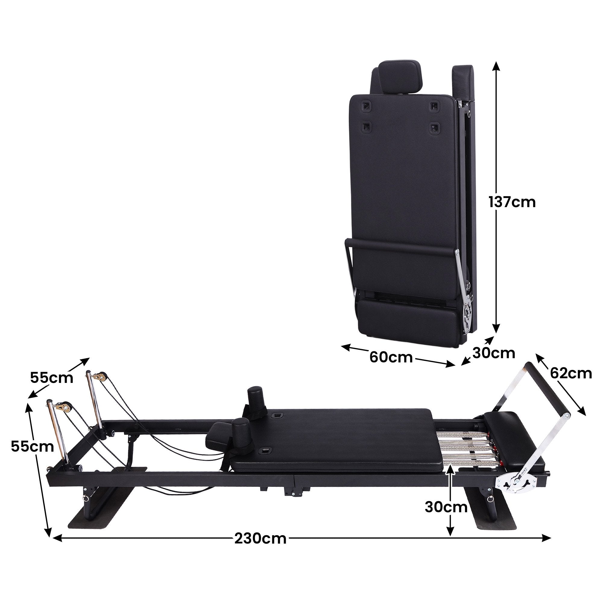 Powertrain Aria Steel Foldable Pilates Board Reformer Multifunctional Core Exercise Set Ab Trainer With Platform Extender Sitting Box Jumpboard And Footbar For Indoor Outdoor Full Body Fitness Home 3