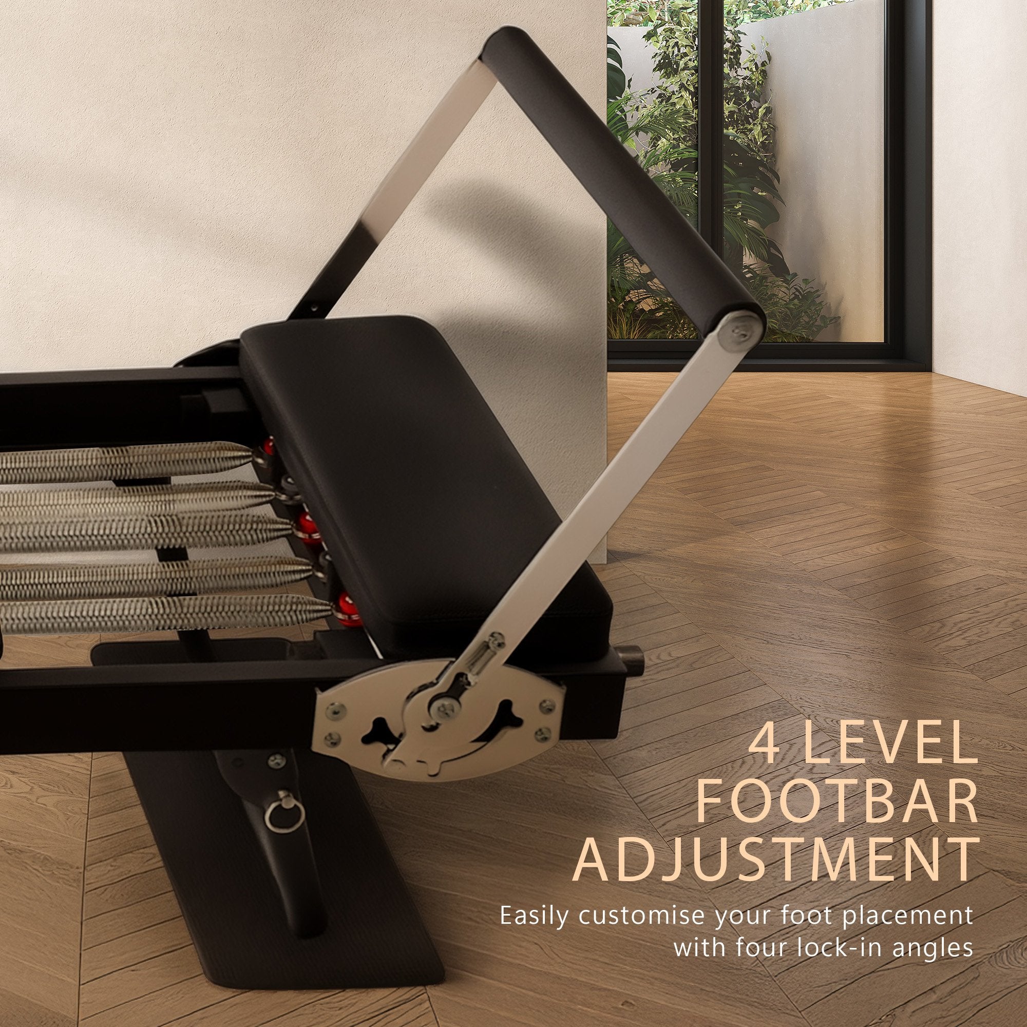 Powertrain Aria Steel Foldable Pilates Board Reformer Multifunctional Core Exercise Set Ab Trainer With Platform Extender Sitting Box Jumpboard And Footbar For Indoor Outdoor Full Body Fitness Home 7