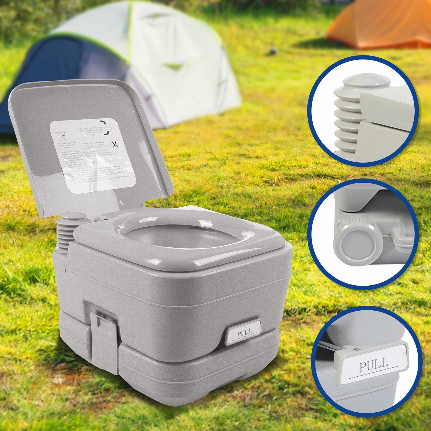 Wallaroo 10l Camping Portable Toilet 9