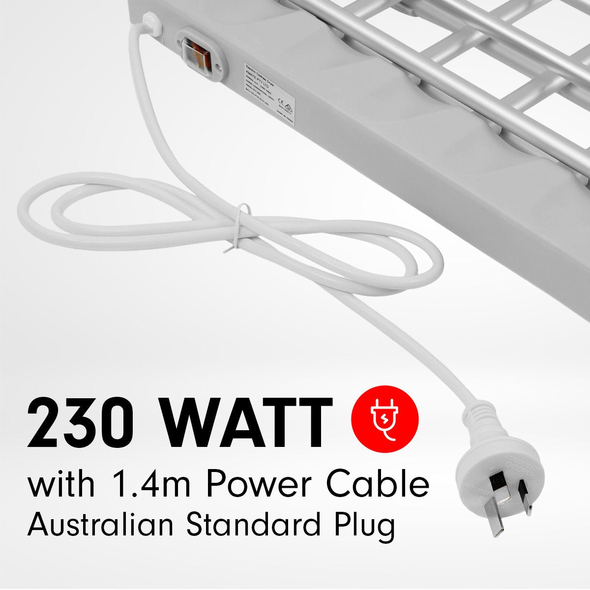 Pronti Heated Towel Clothes Rack Dryer Warmer Rack Airer Heat Line Hanger Laundry 8