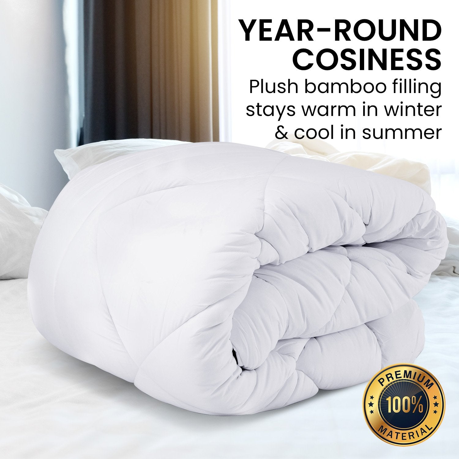 Laura Hill Microfibre Bamboo Comforter Quilt 700gsm - King 6