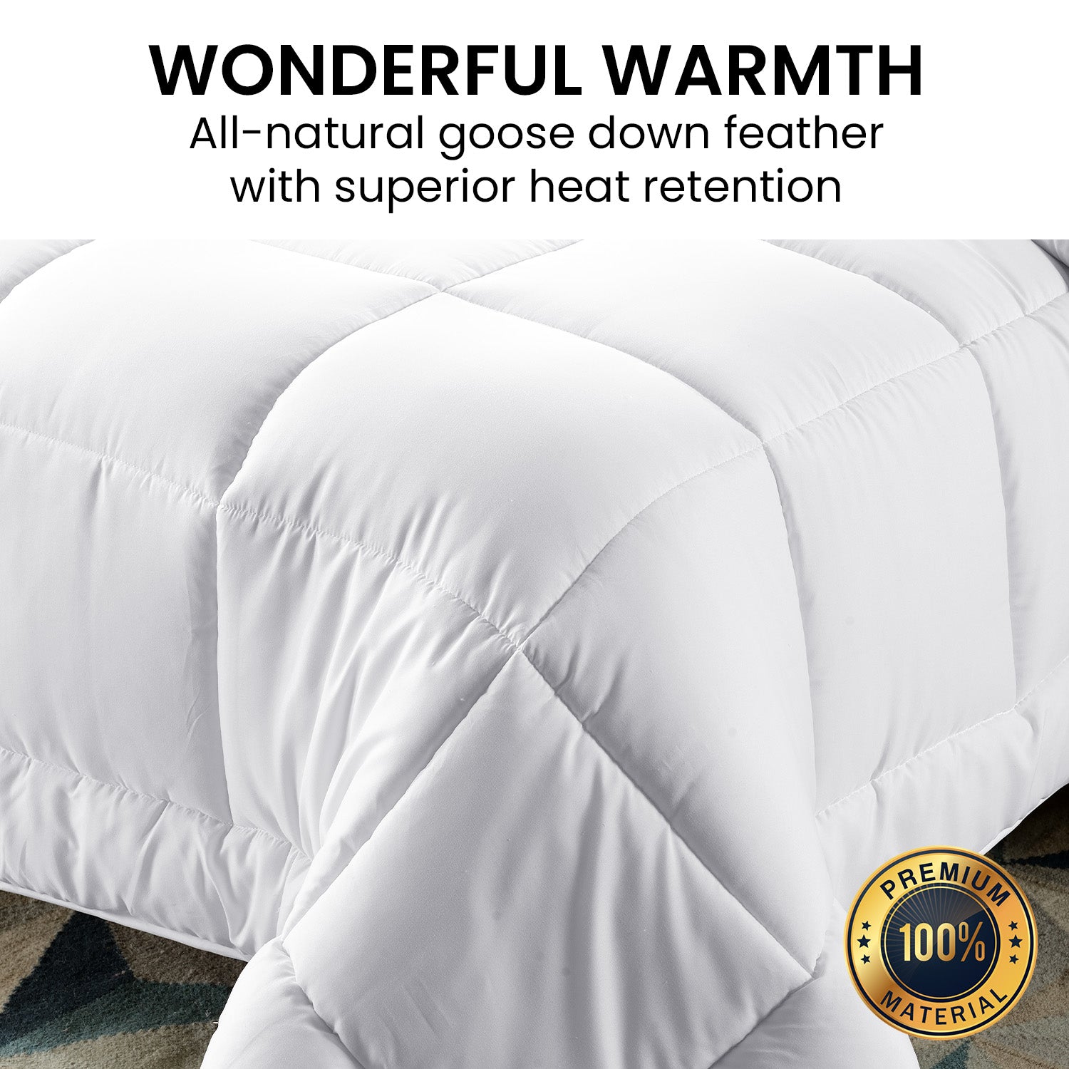 Laura Hill 700GSM Goose Down Feather Comforter Doona - Super King 8