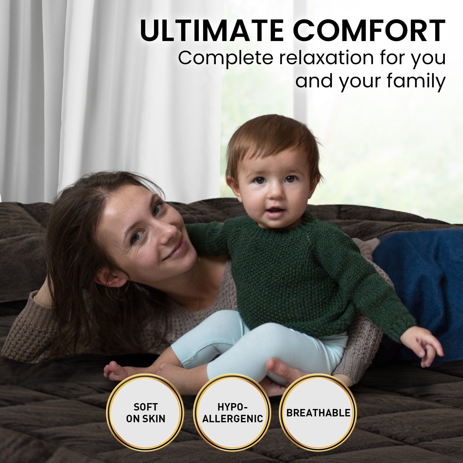 Laura Hill 500GSM Faux Mink Quilt Comforter - Super King 8