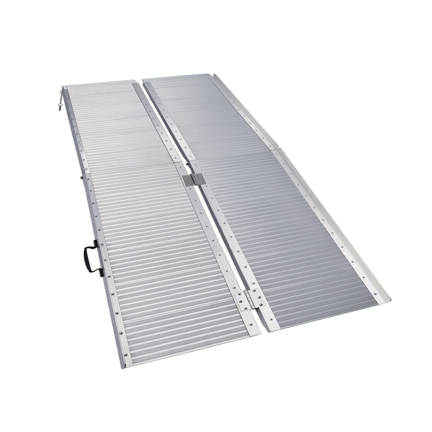 Kartrite 5ft Aluminium Foldable Wheelchair Ramp Non-Slip R02 Silver 11