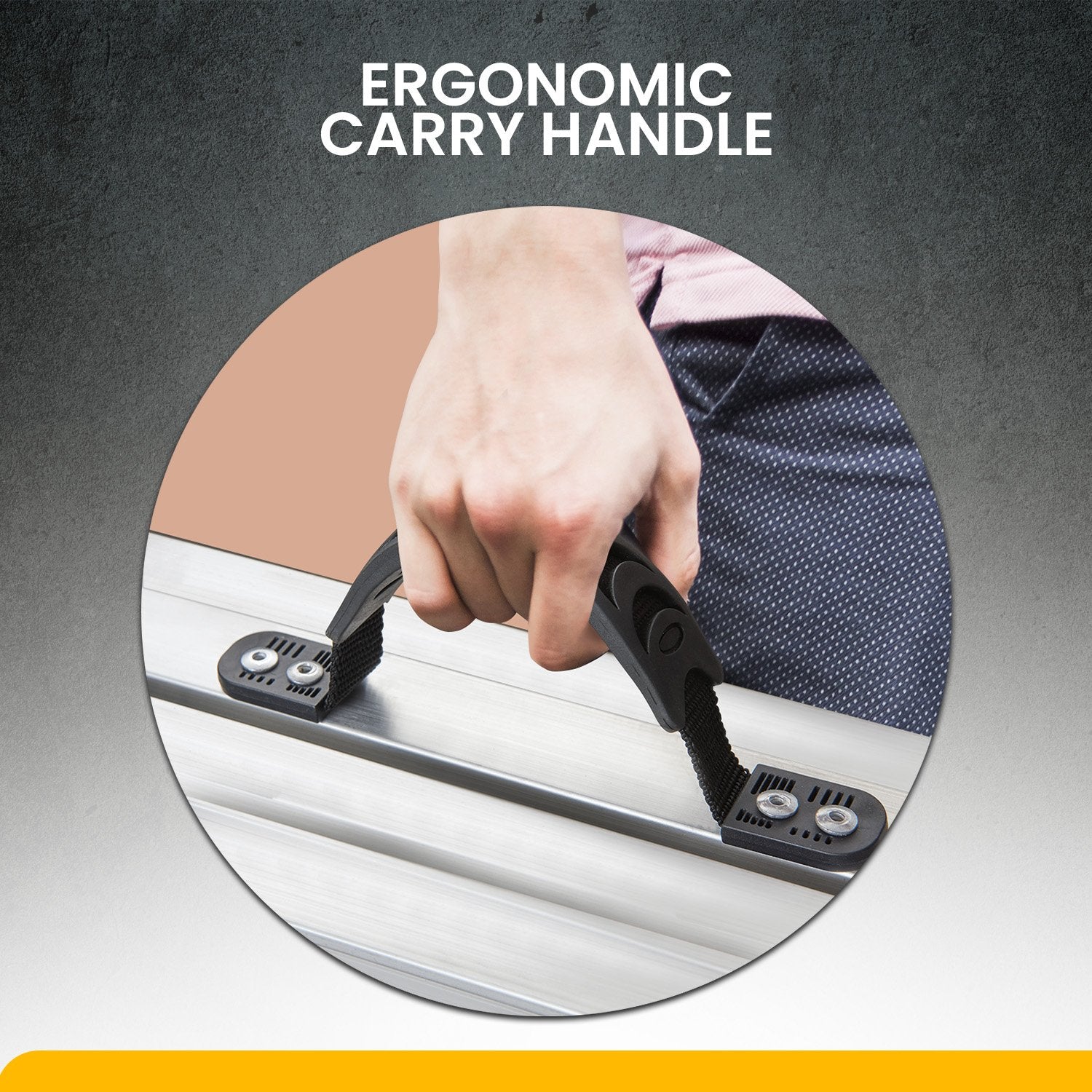 Kartrite 6ft Aluminium Foldable Wheelchair Ramp Non-Slip R02 Silver 8