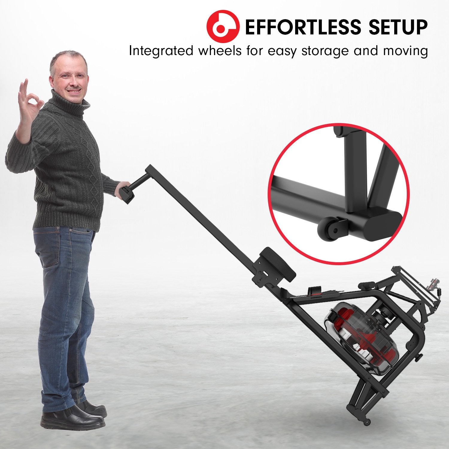 Powertrain 13L Water Resistance Rowing Machine Rower 12