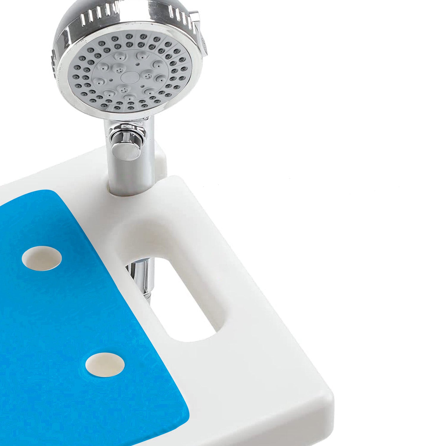 Orthonica Height Adjustable Aluminium Shower Chair With Shower Head Holder 8