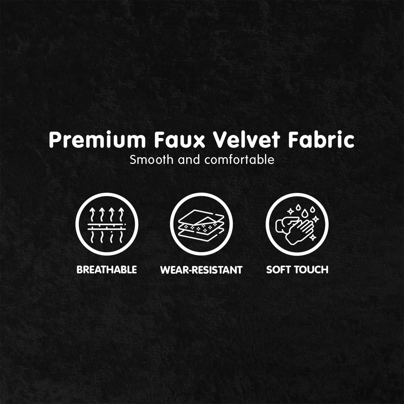 Sarantino Adjustable Chair Single Sofa Bed Faux Velvet - Black 6