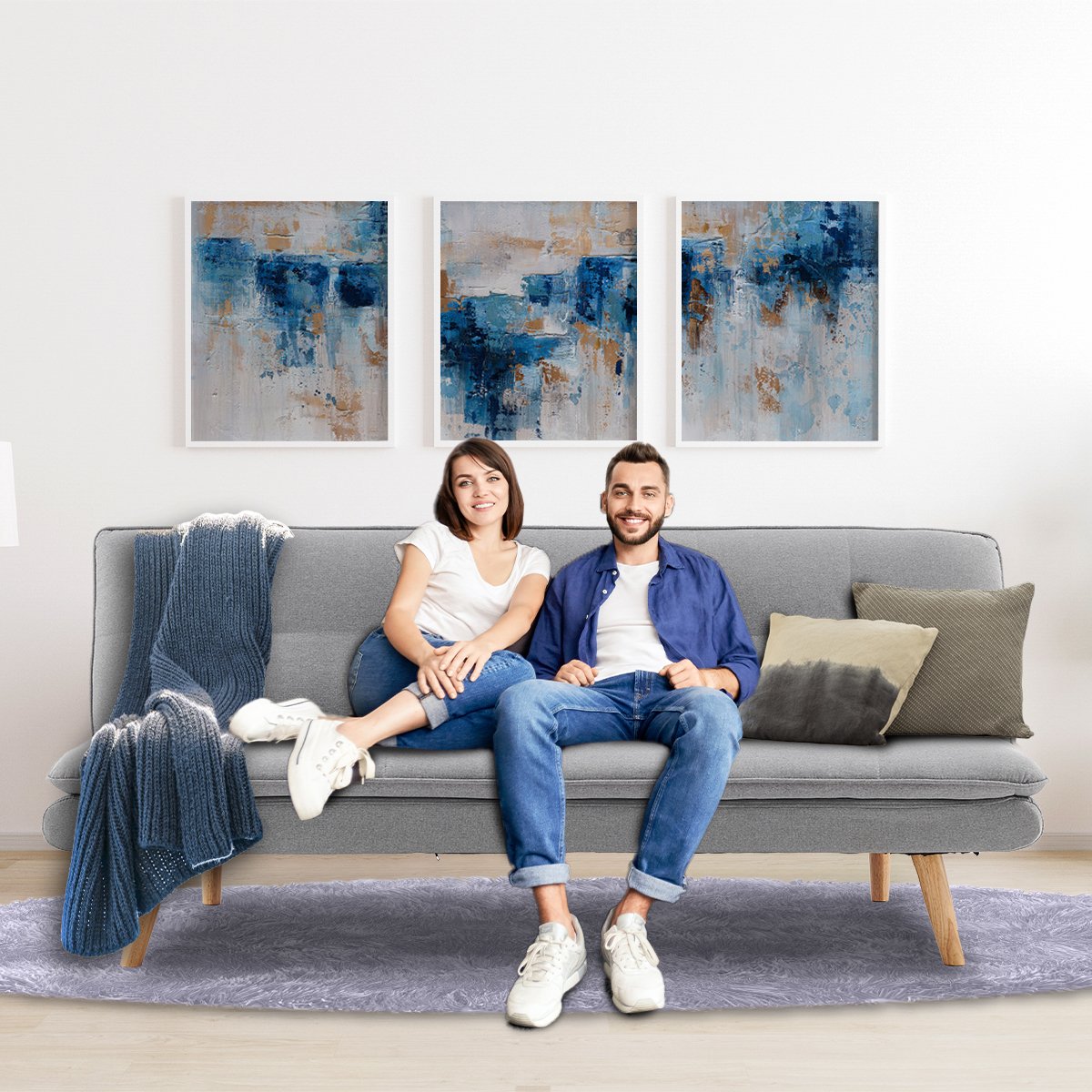 Sarantino 3 Seater Linen Couch Sofa Bed Lounge Futon - Light Grey 12