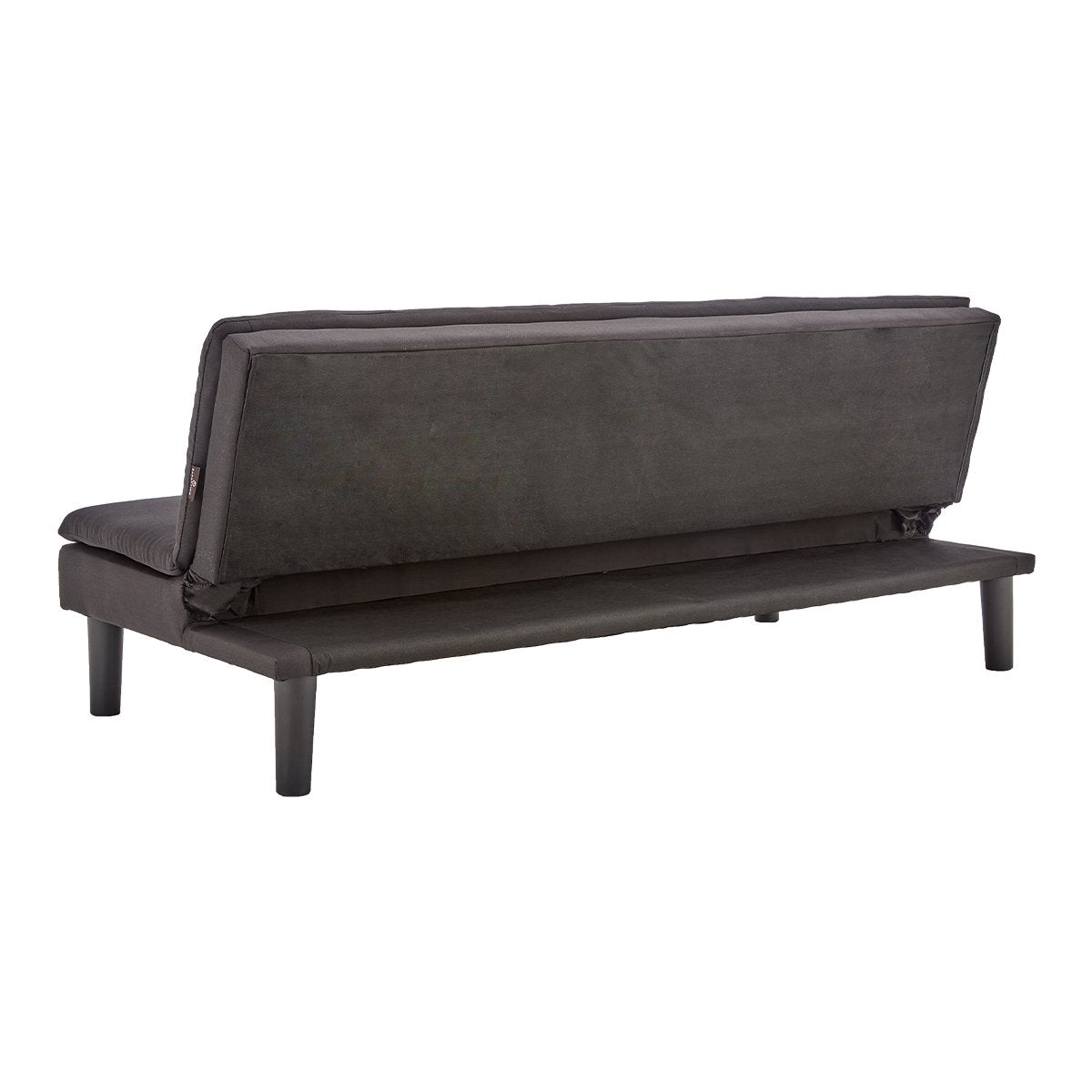 Sarantino 3 Seater Modular Faux Linen Fabric Sofa Bed Couch - Black 9