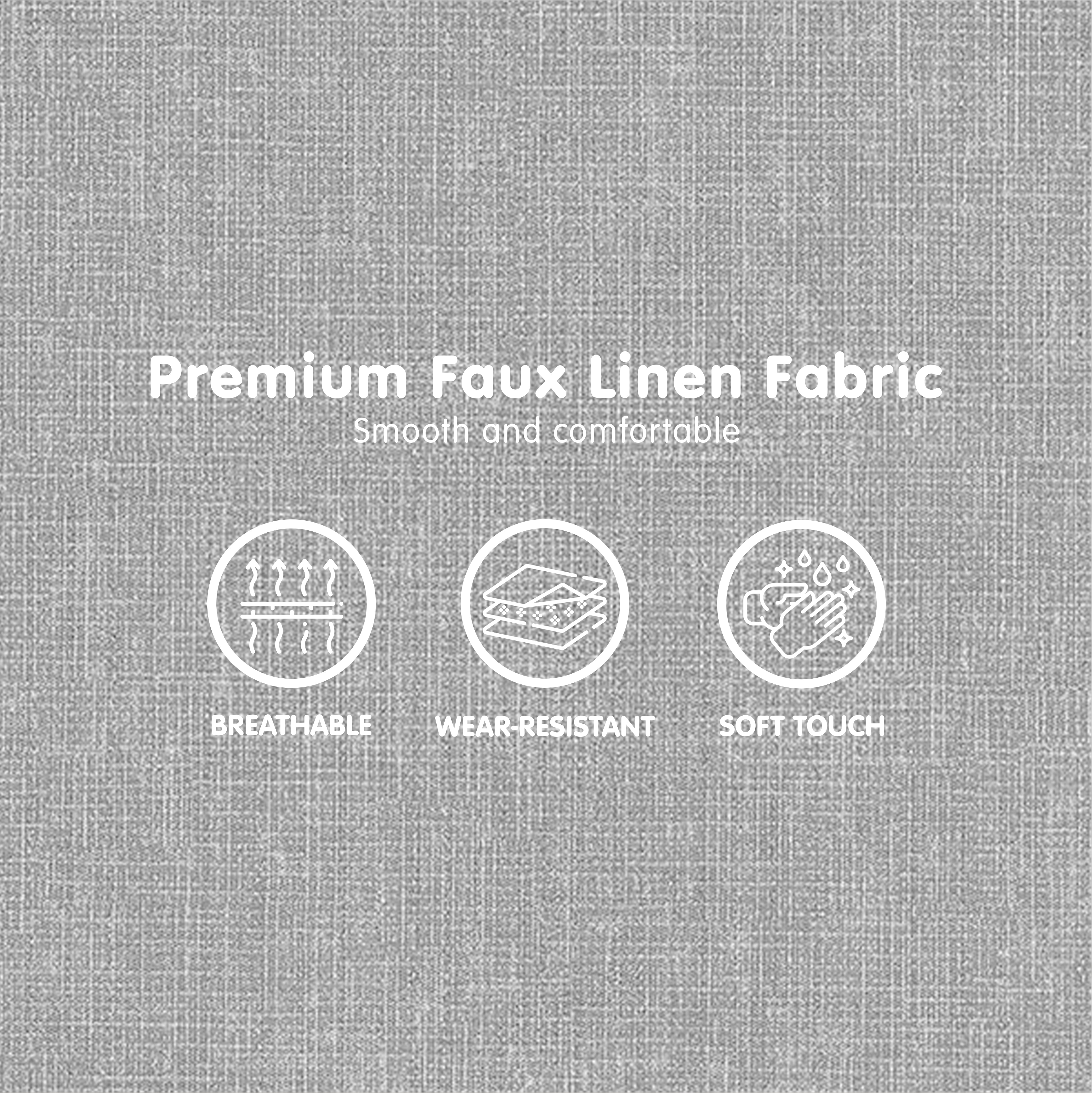 Sarantino 2-Seater Adjustable Sofa Bed Lounge Faux Linen - Grey 6