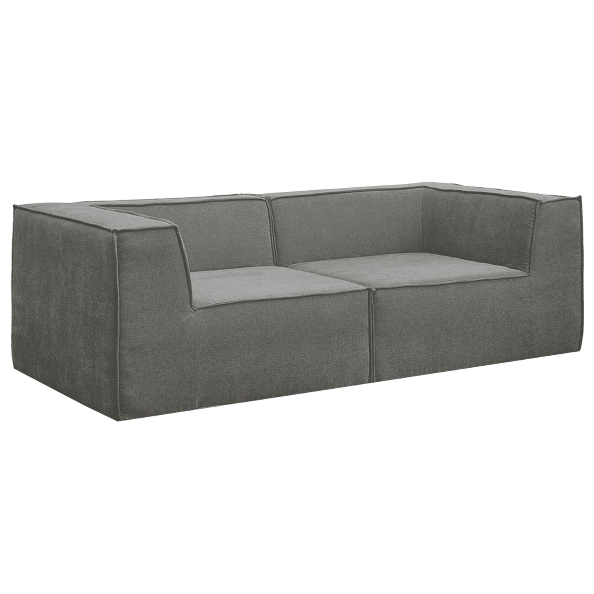 Sarantino Novi 3-Seater Modular Sofa with Ottoman in Grey Non-Slip Bottom Lounge 4