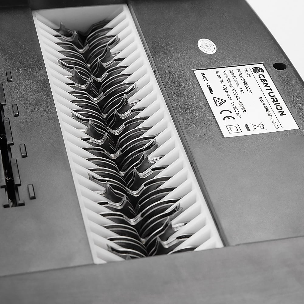 Centurion 21L Cross-Cut Office Shredder 10-Sheet Paper, CD & Credit Card Security 6