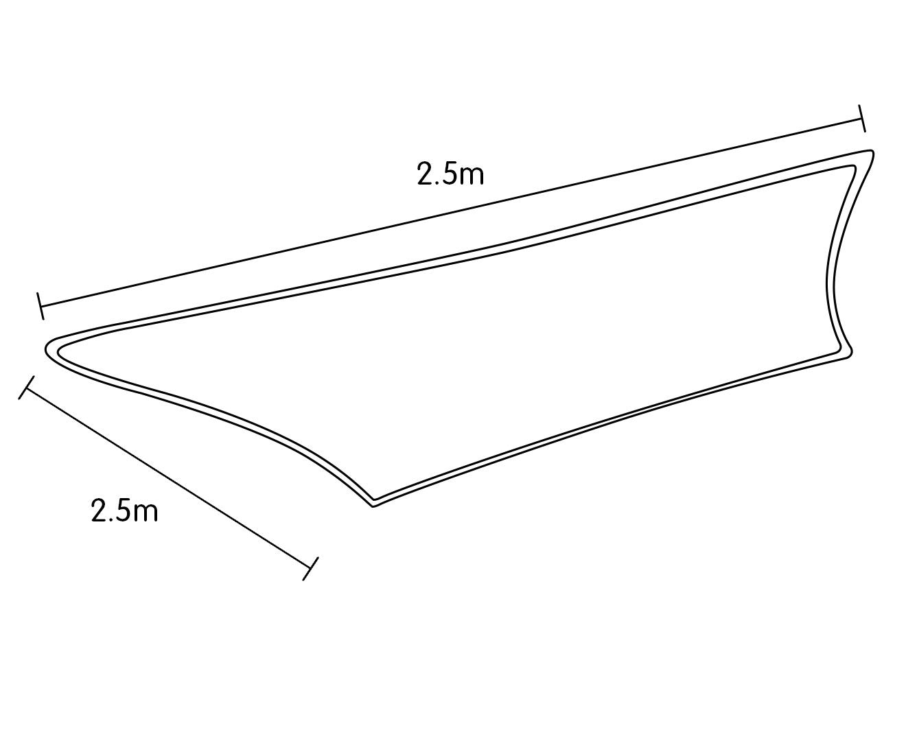 Wallaroo Square Shade Sail 2.5 x 2.5m - Sand 3
