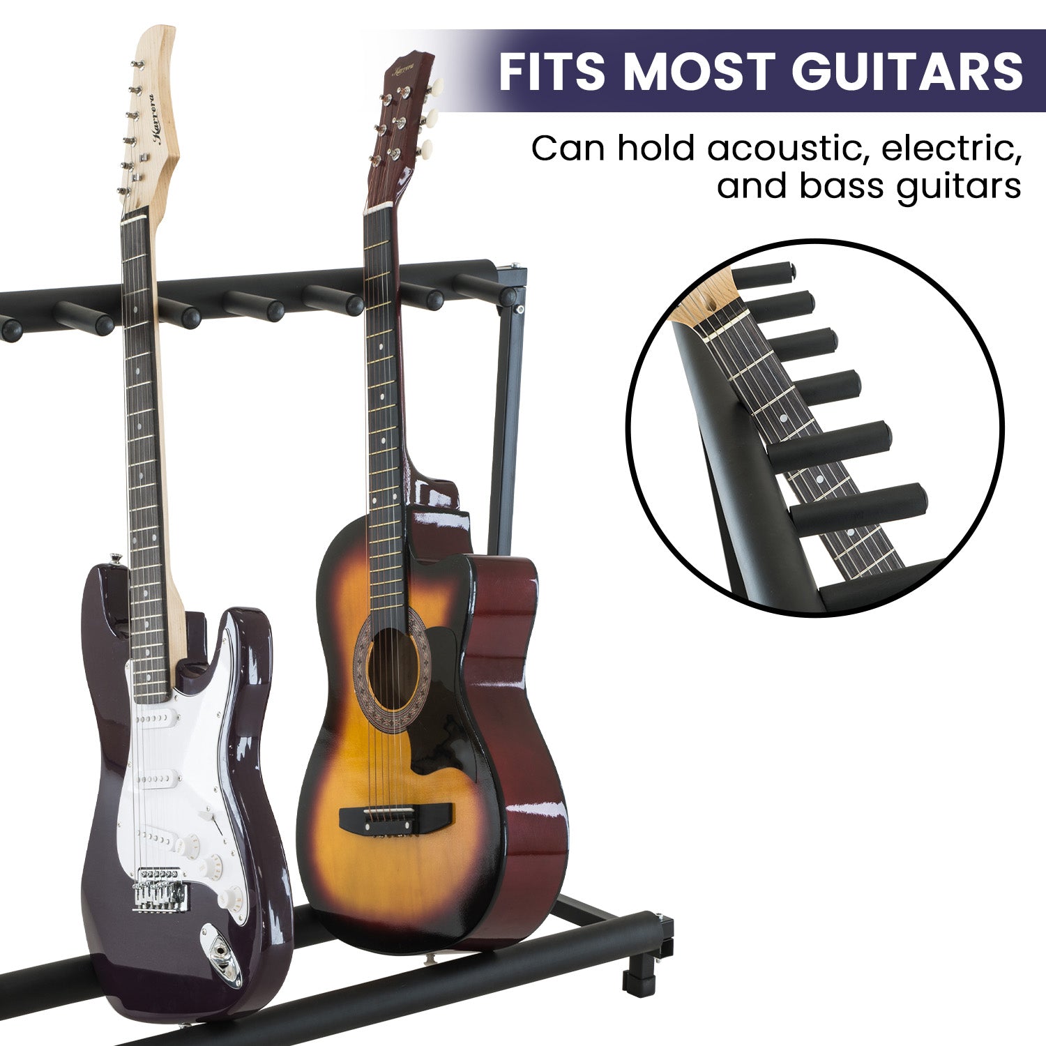 Karrera Steel Multi Guitar Stand for 7 Guitars 9