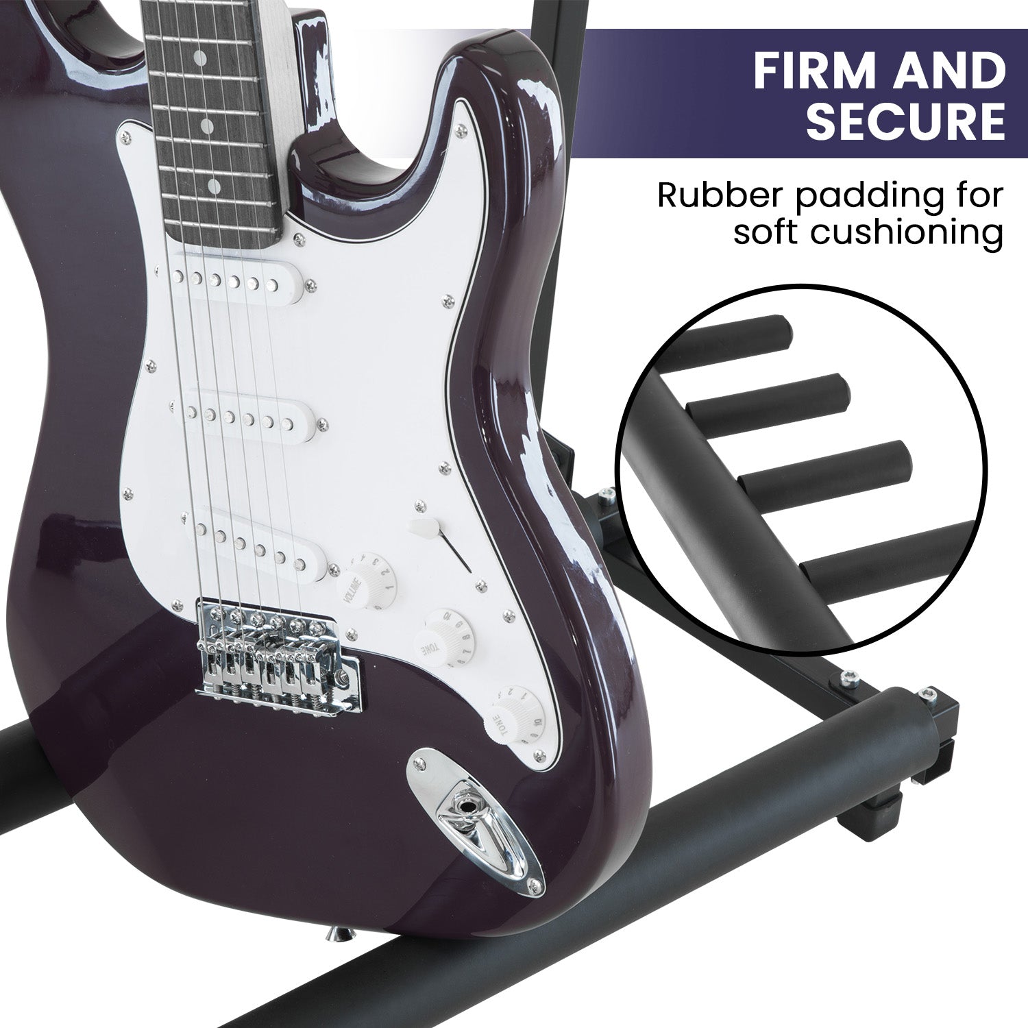 Karrera Steel Multi Guitar Stand for 7 Guitars 10
