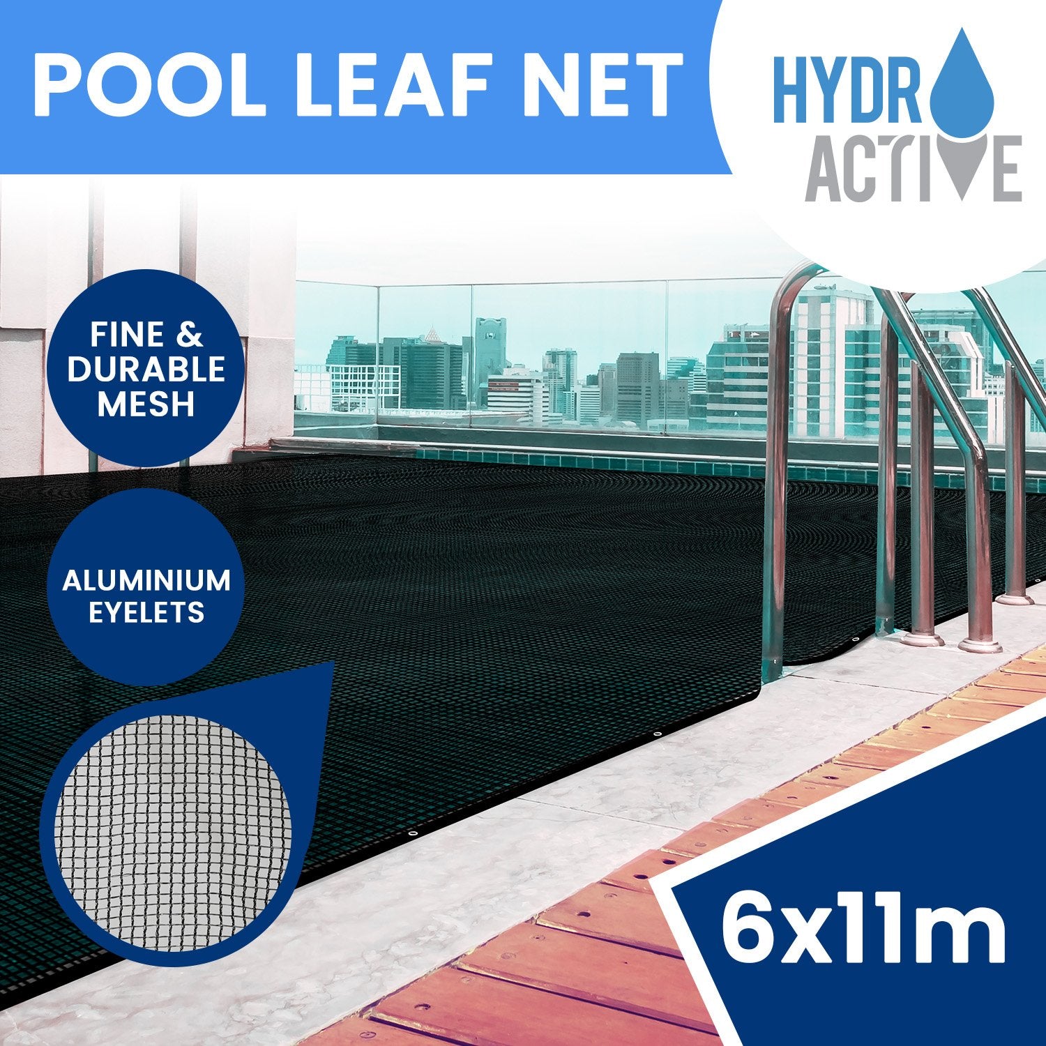 HydroActive UV-Resistant Swimming Pool Leaf Net Cover   6 x 11m 7