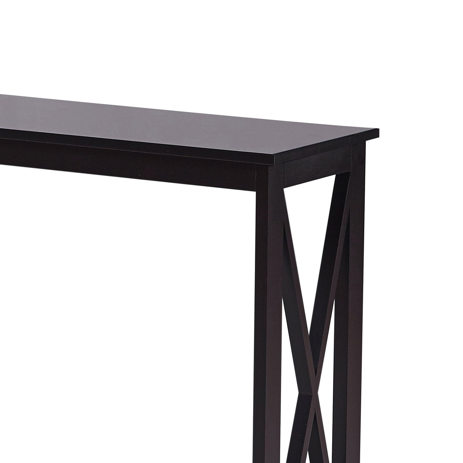 Sarantino Isla X-Frame Console Table in Black 8