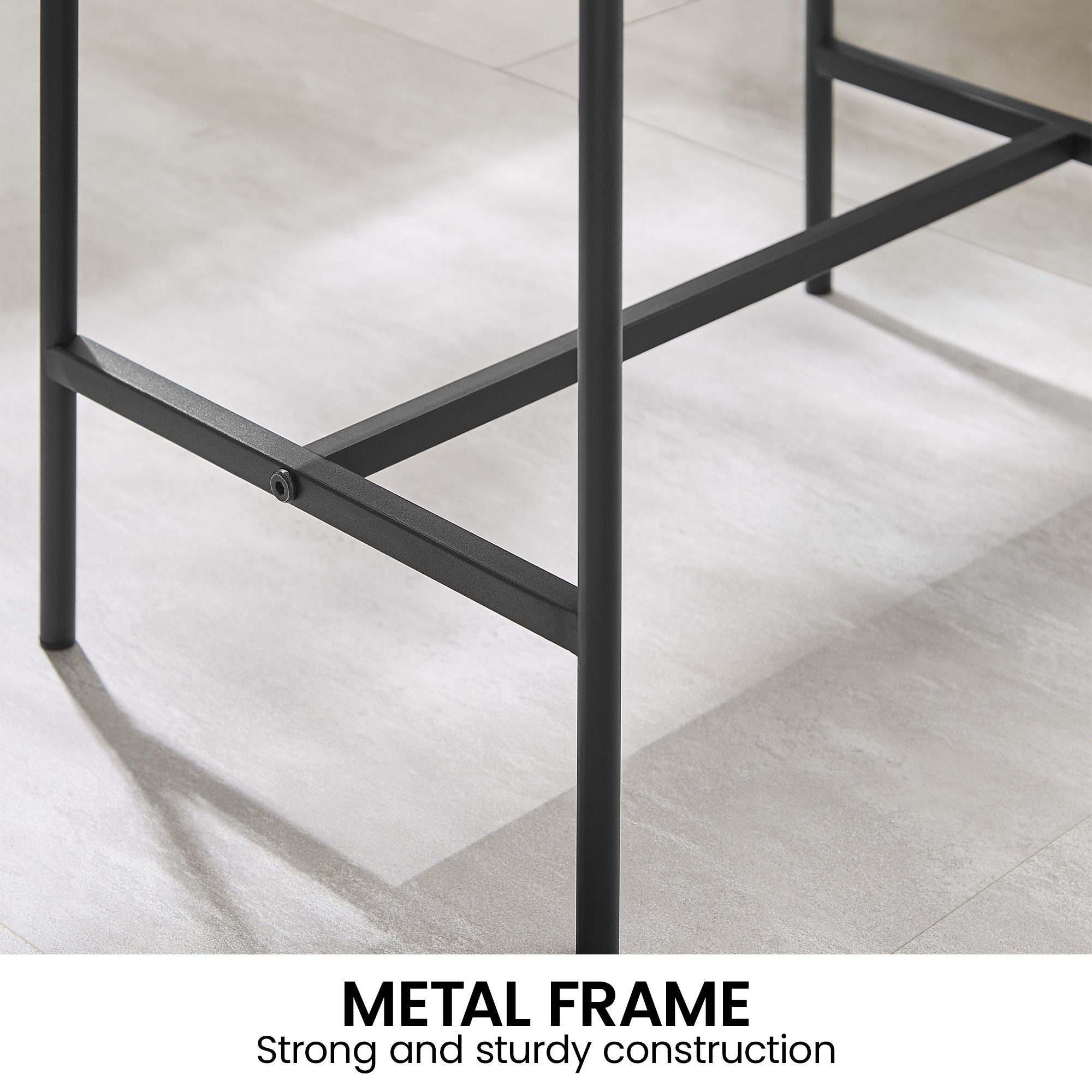 Sarantino Cecil Slender Fluted Bedside Table in Black 8