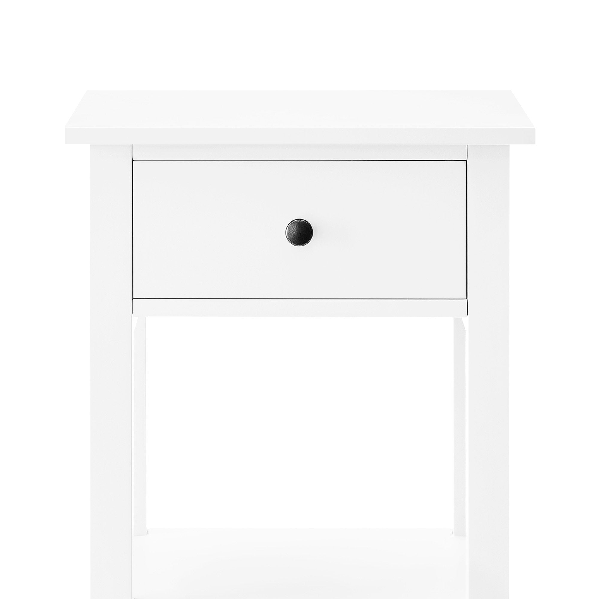 Sarantino Rue Bedside Table in White 4