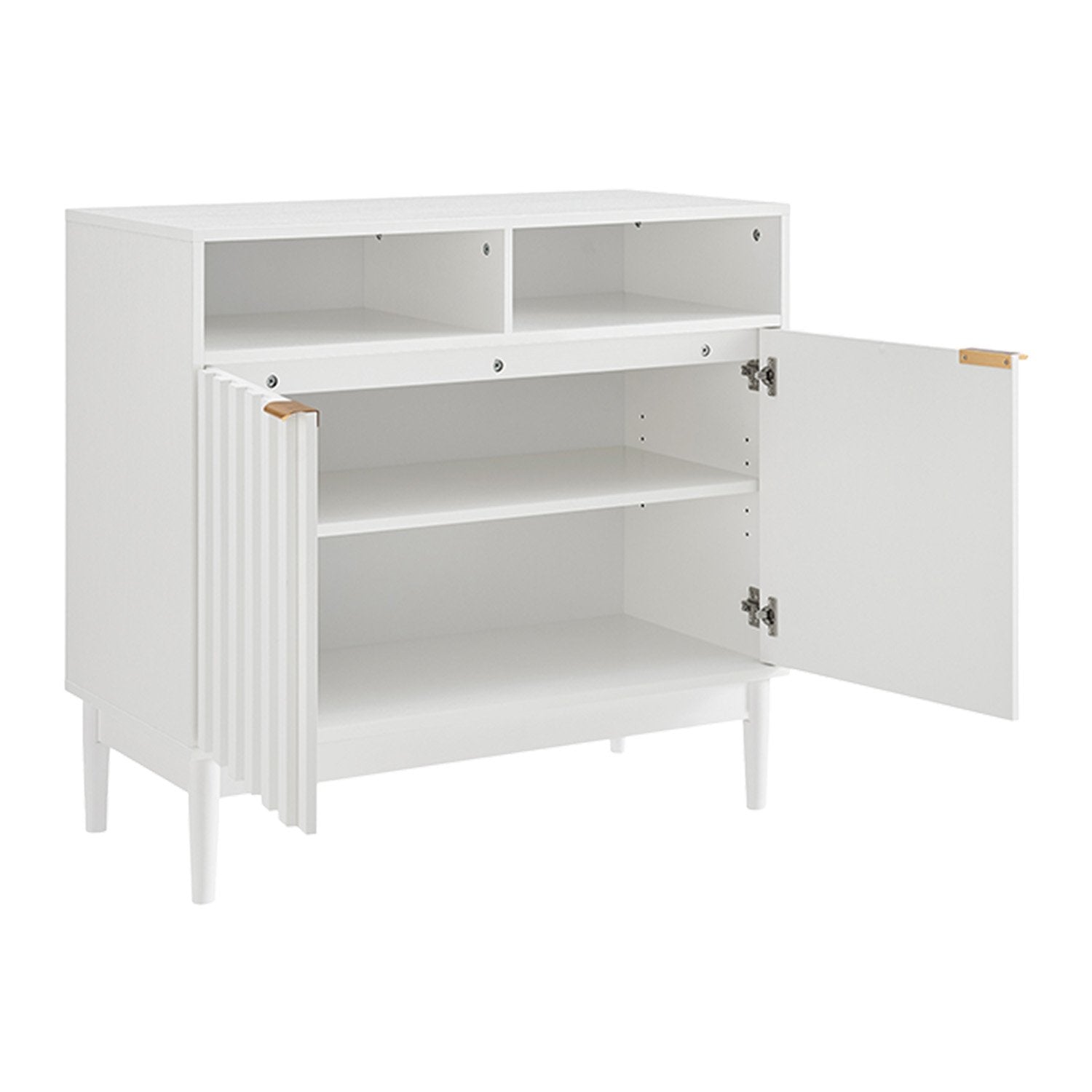 Sarantino Eleni 2-Door Sideboard Buffet Hallway Cabinet Storage Console Cupboard in White 5