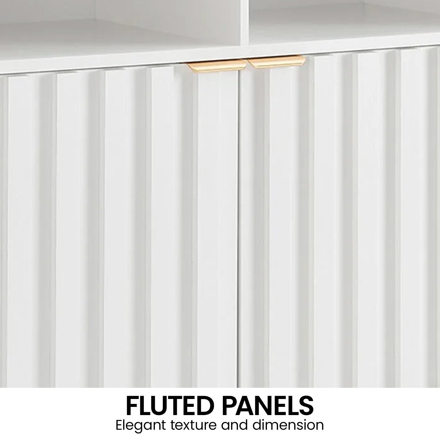 Sarantino Eleni 2-Door Sideboard Buffet Hallway Cabinet Storage Console Cupboard in White 7