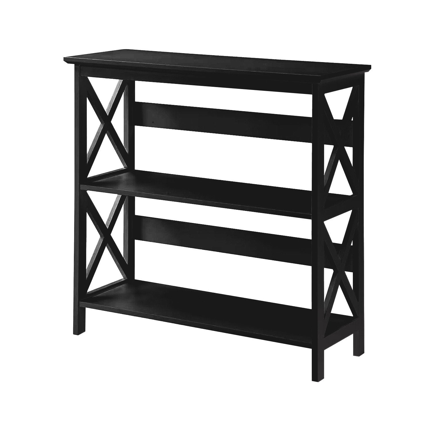 Sarantino Lucas 3-Tier Bookshelf Display Rack in Black 3