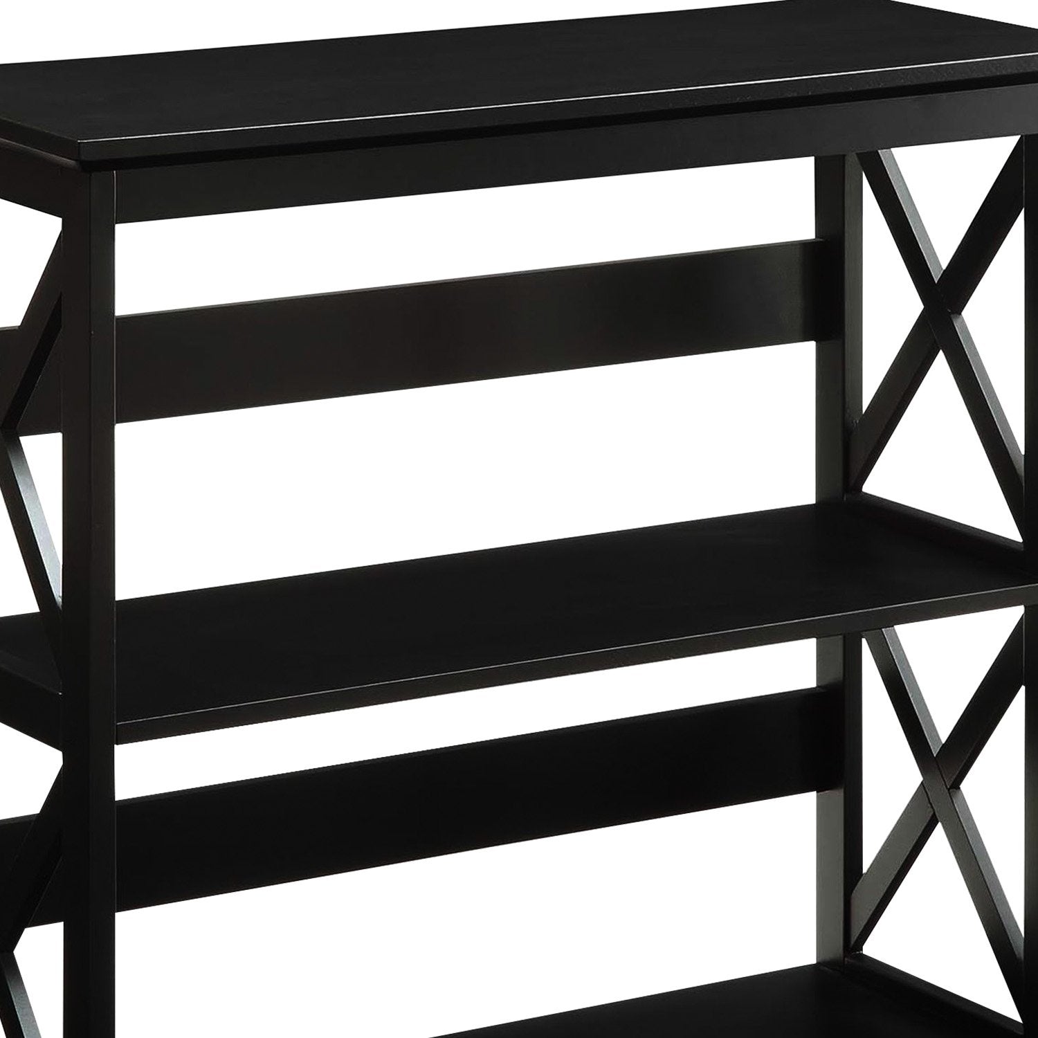 Sarantino Lucas 3-Tier Bookshelf Display Rack in Black 6