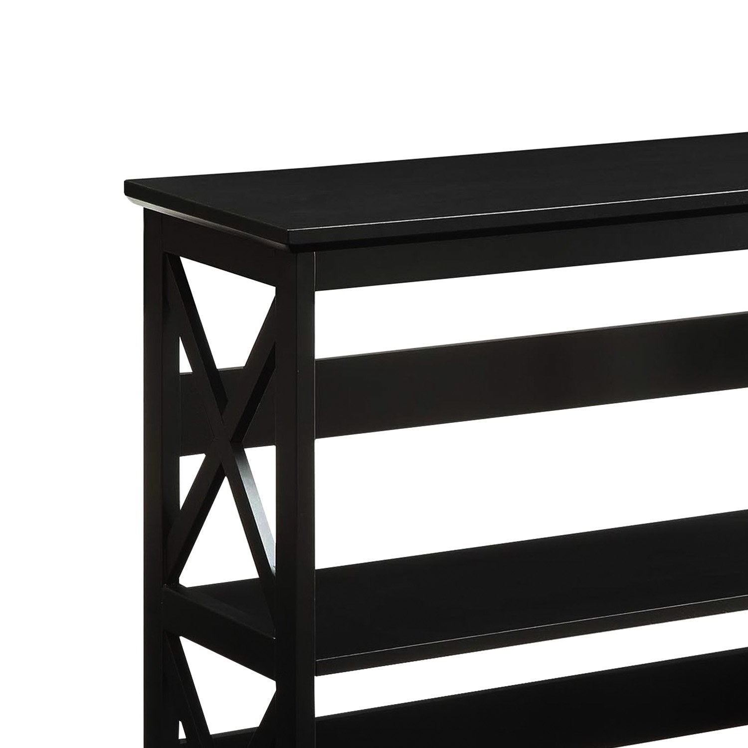 Sarantino Lucas 3-Tier Bookshelf Display Rack in Black 8