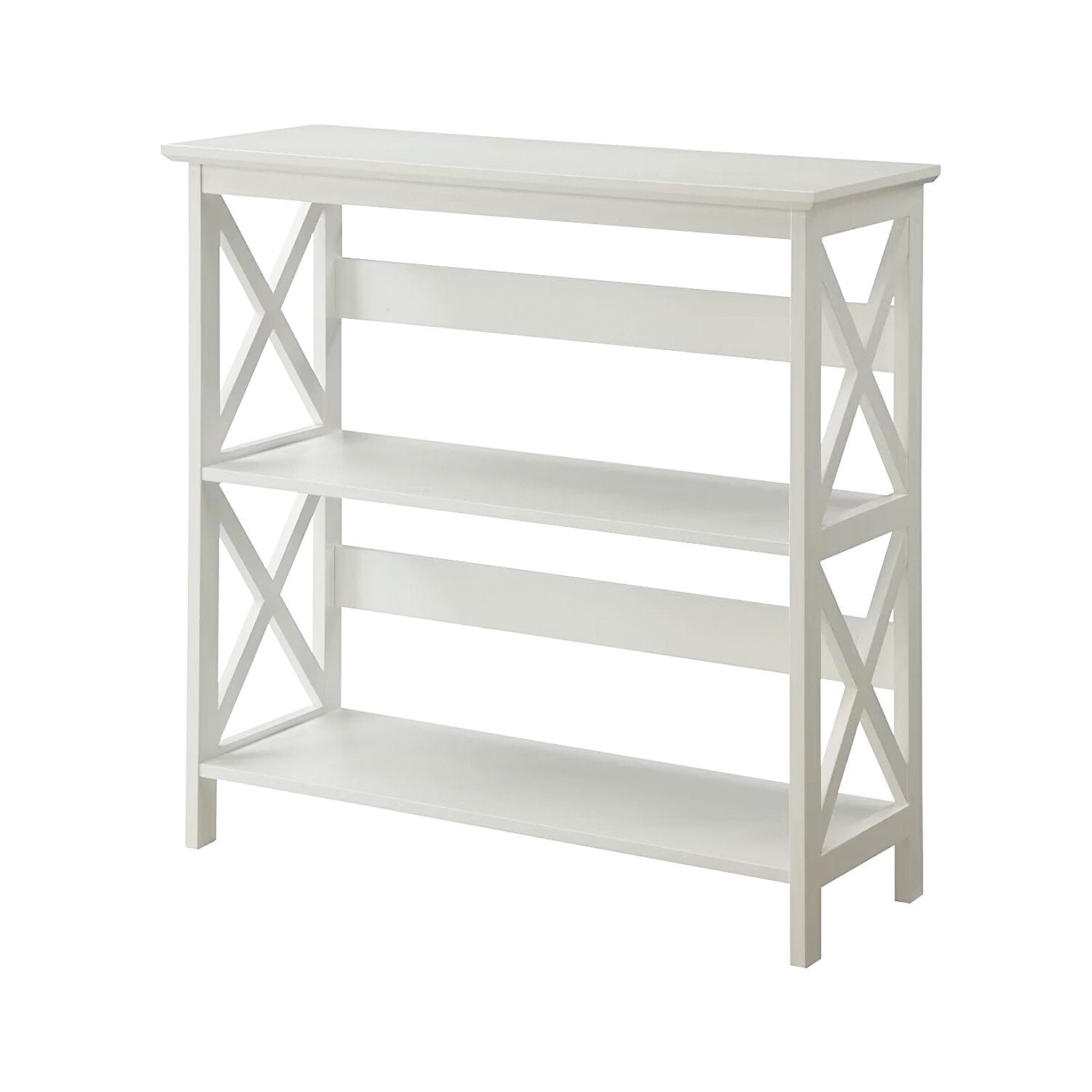 Sarantino Lucas 3-Tier Bookshelf Display Rack in White 3