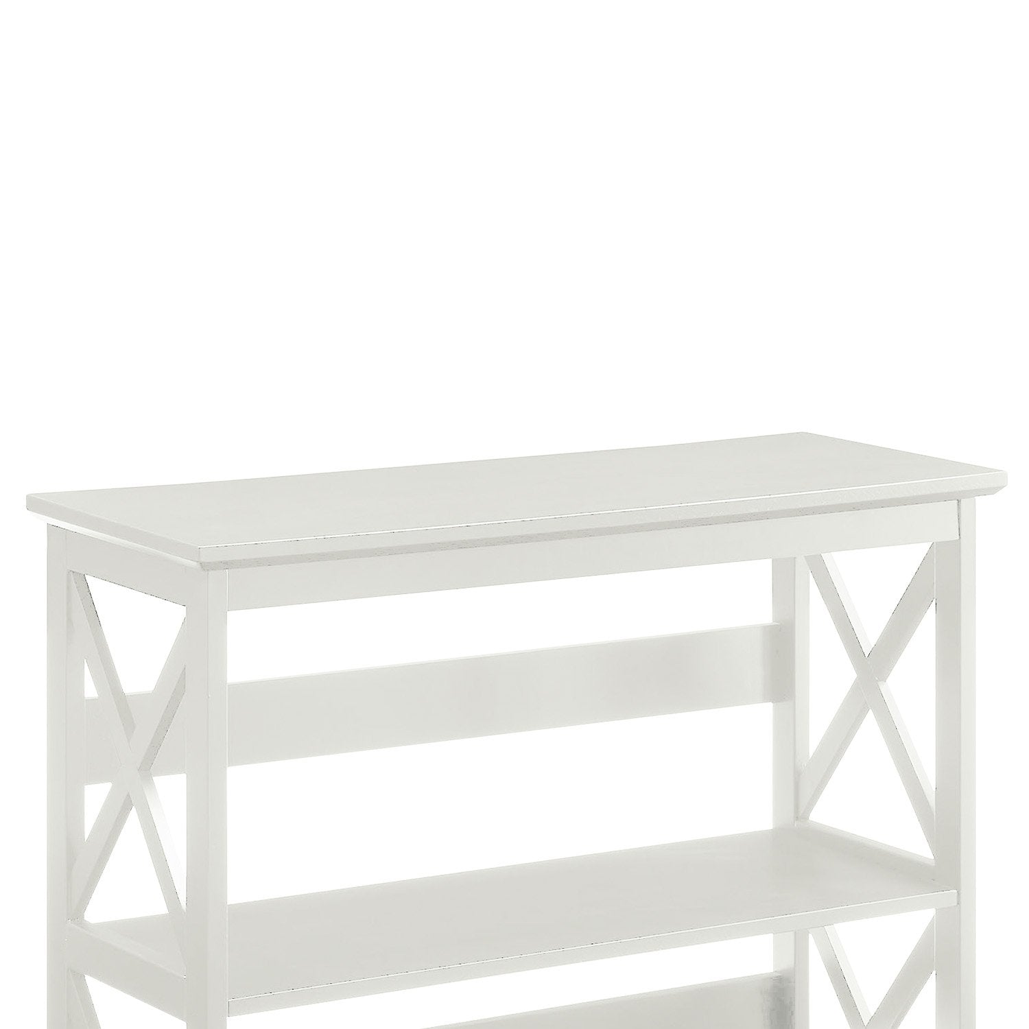Sarantino Lucas 3-Tier Bookshelf Display Rack in White 4
