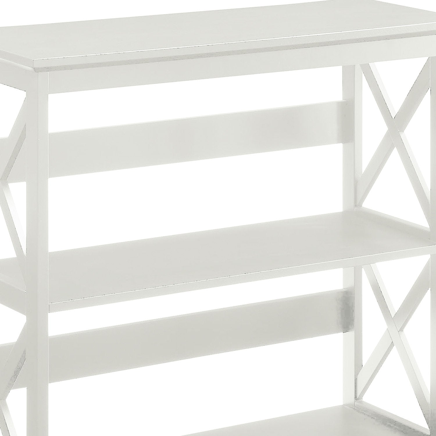 Sarantino Lucas 3-Tier Bookshelf Display Rack in White 6