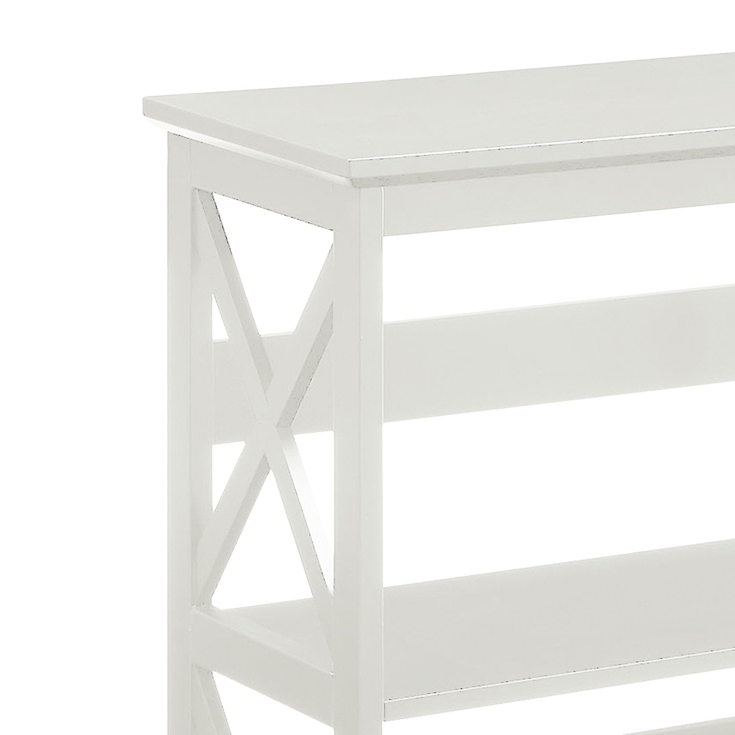 Sarantino Lucas 3-Tier Bookshelf Display Rack in White 8