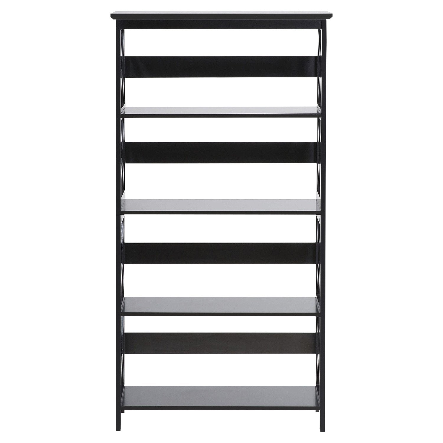 Sarantino Daphne 5-tier Cross Panel Bookshelf 3