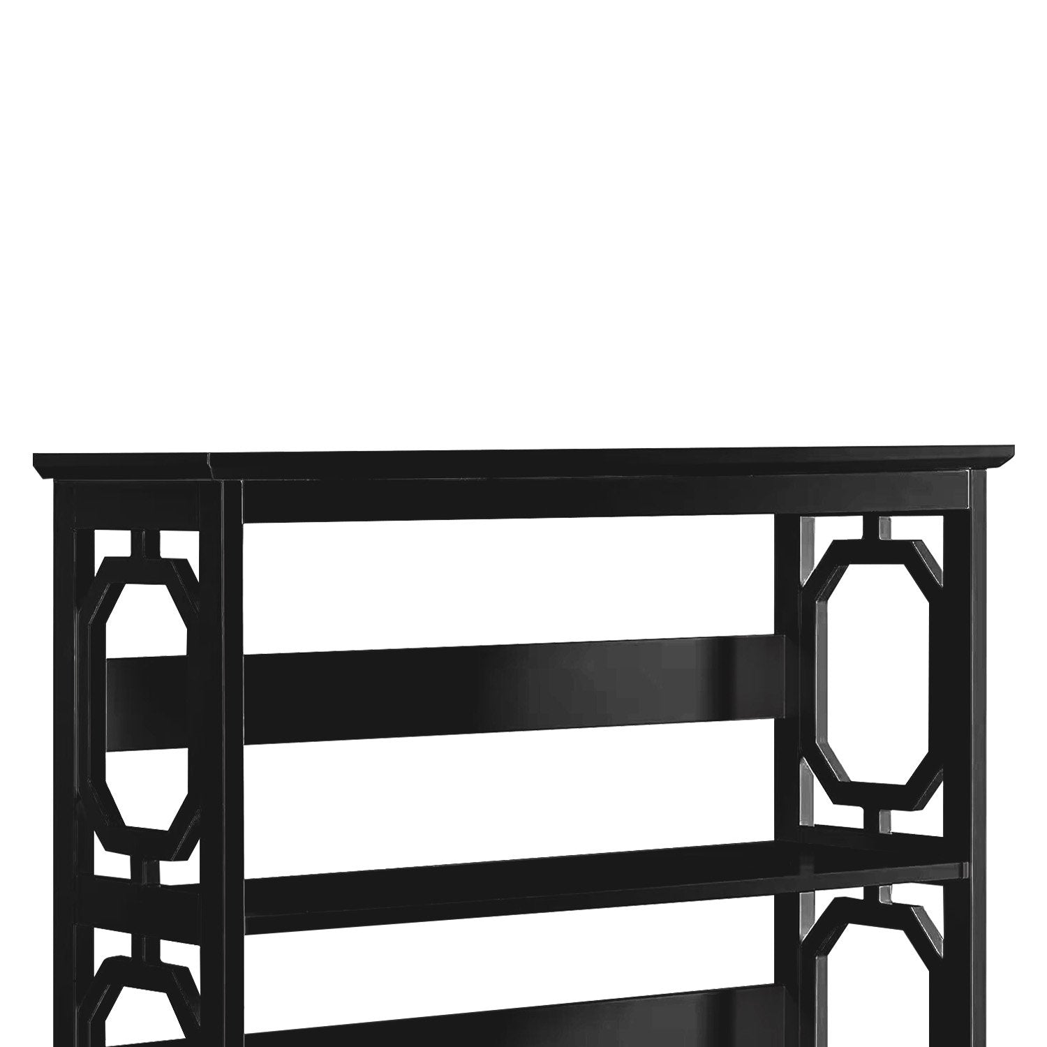 Sarantino Laurel 3-Tier Bookshelf Display Rack in Black 5
