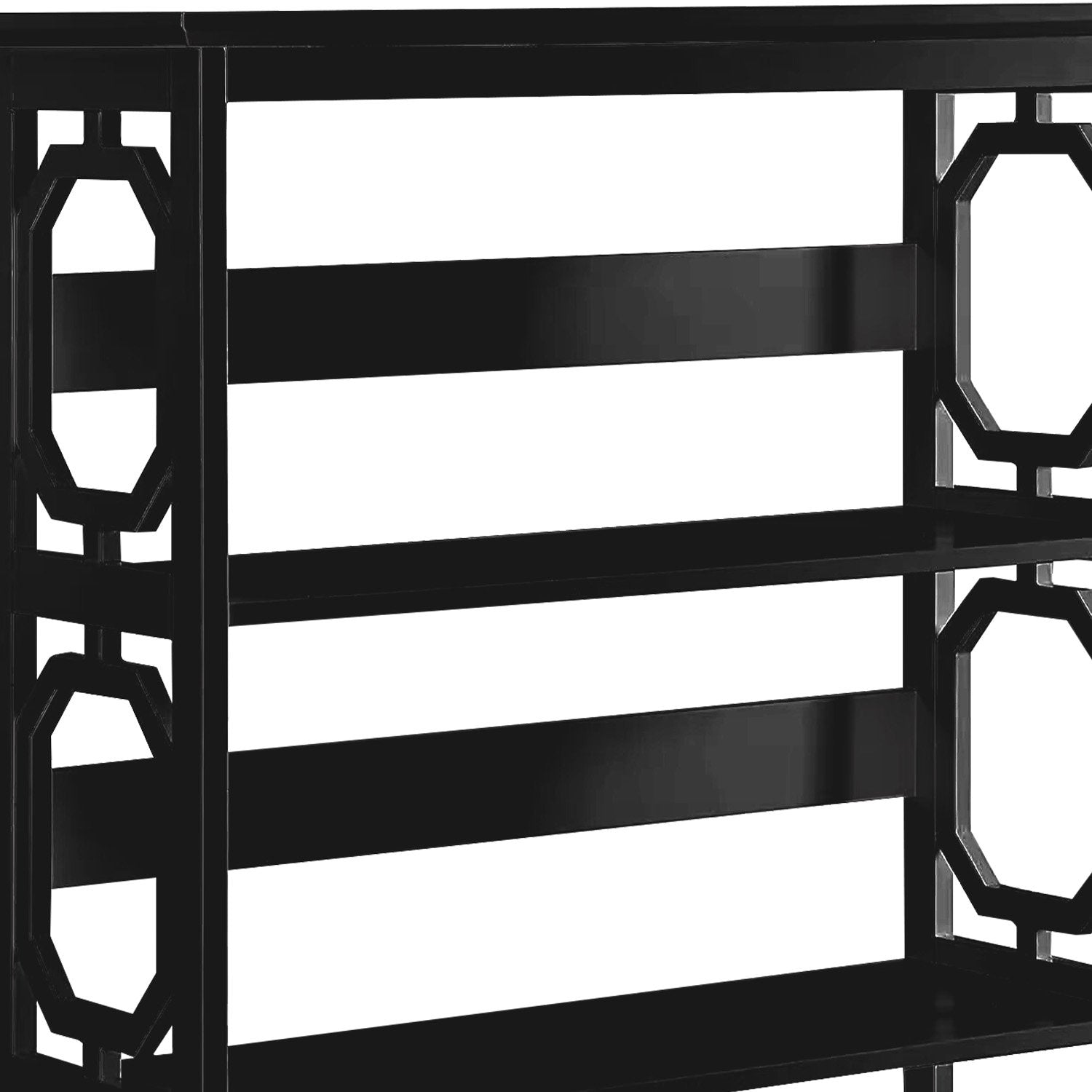 Sarantino Laurel 3-Tier Bookshelf Display Rack in Black 6