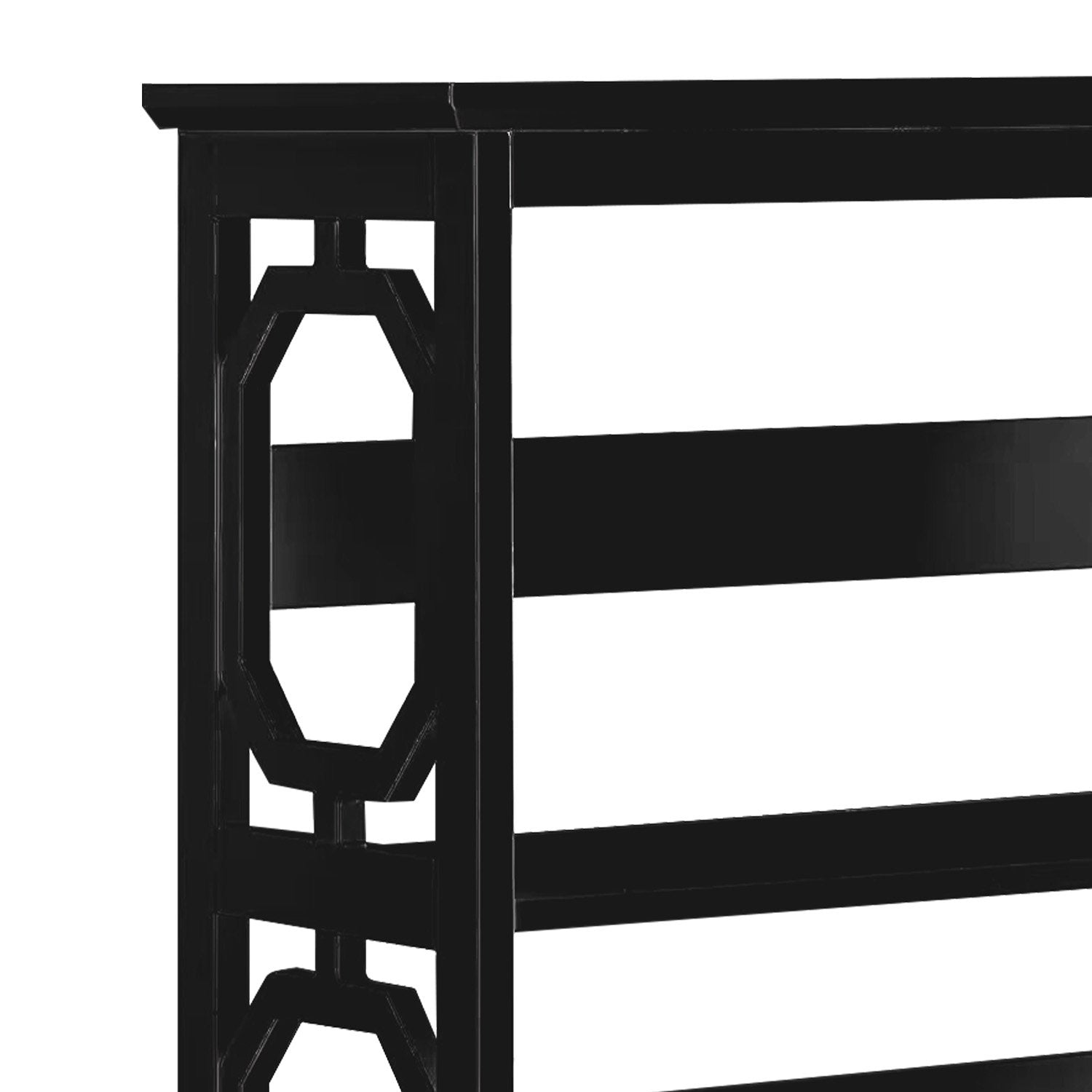Sarantino Laurel 3-Tier Bookshelf Display Rack in Black 8