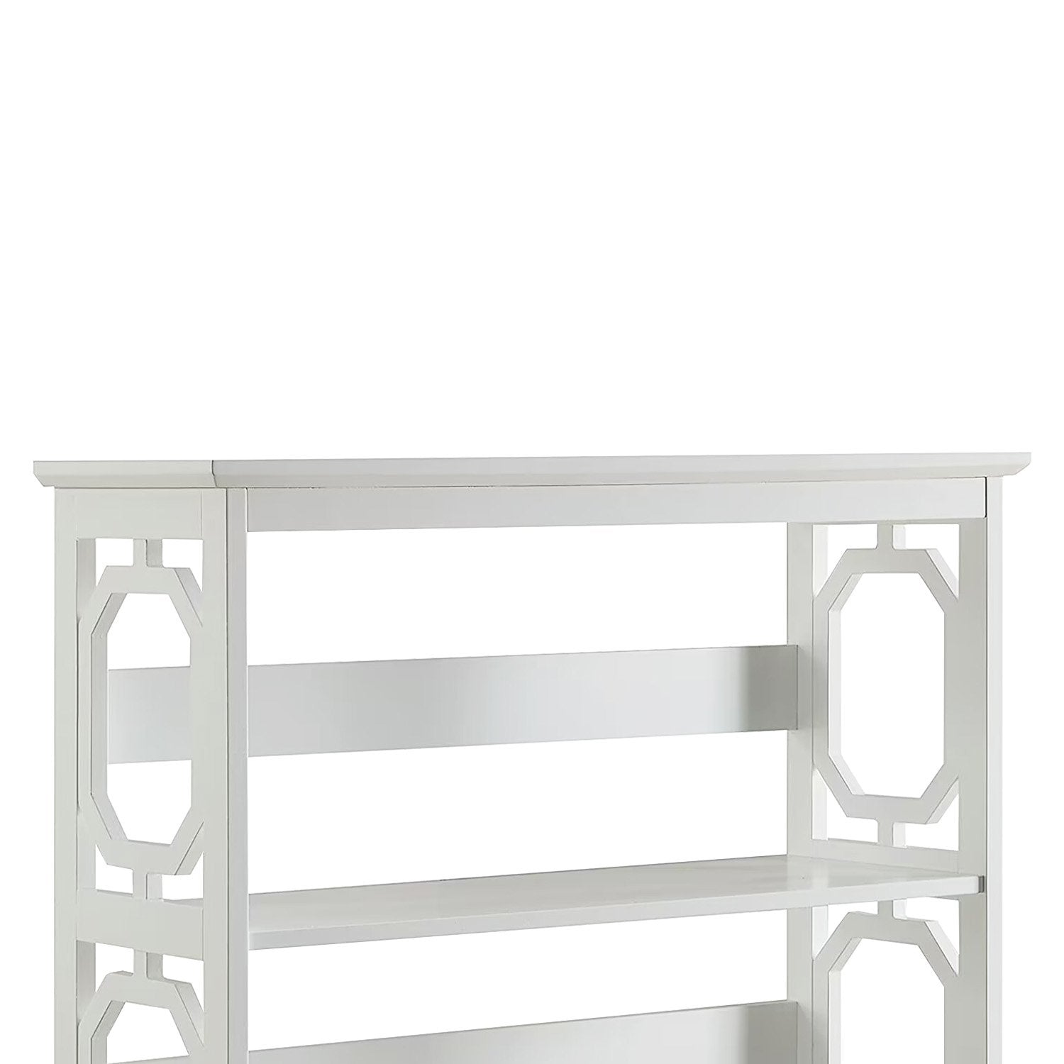 Sarantino Laurel 3-Tier Bookshelf Display Rack in White 4