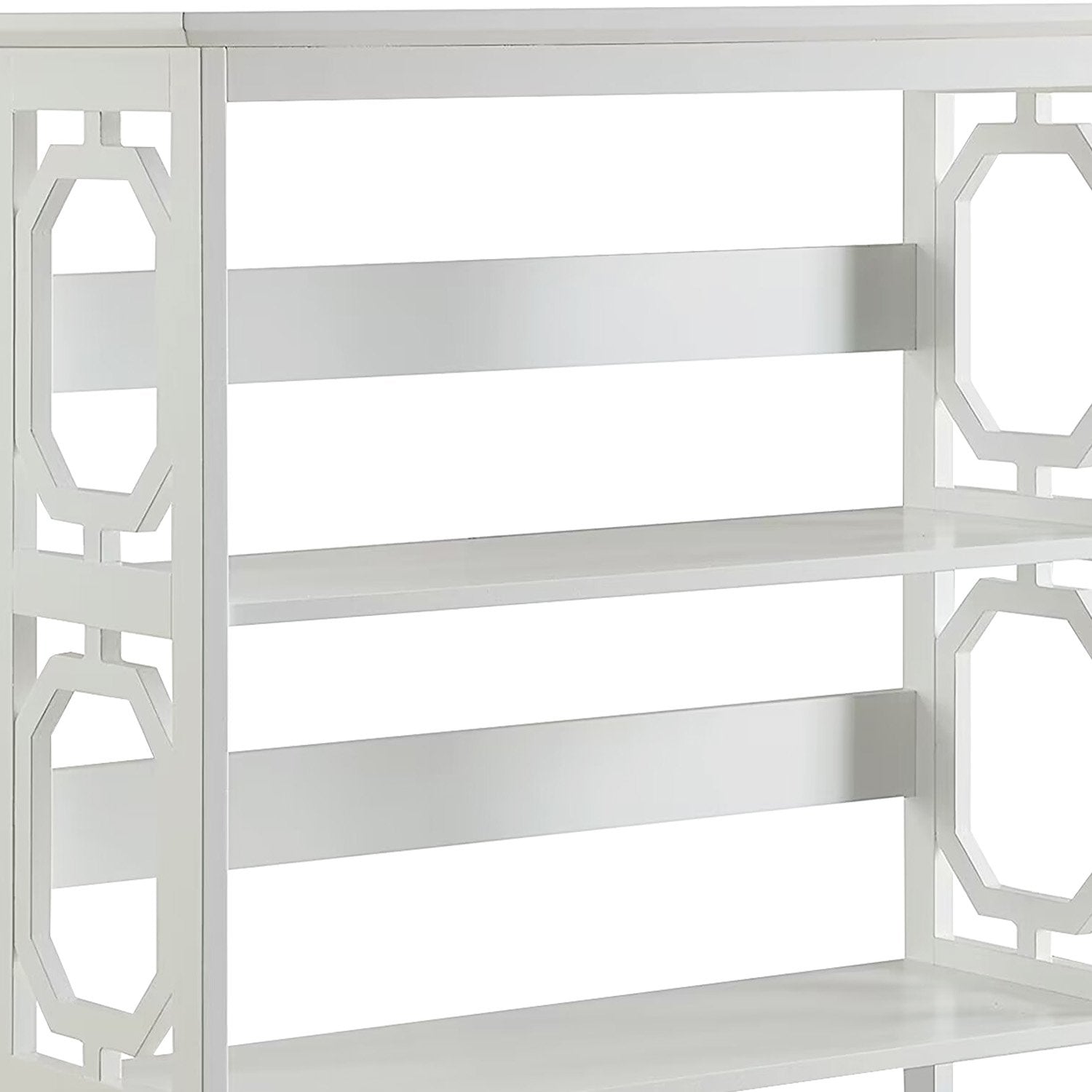 Sarantino Laurel 3-Tier Bookshelf Display Rack in White 6