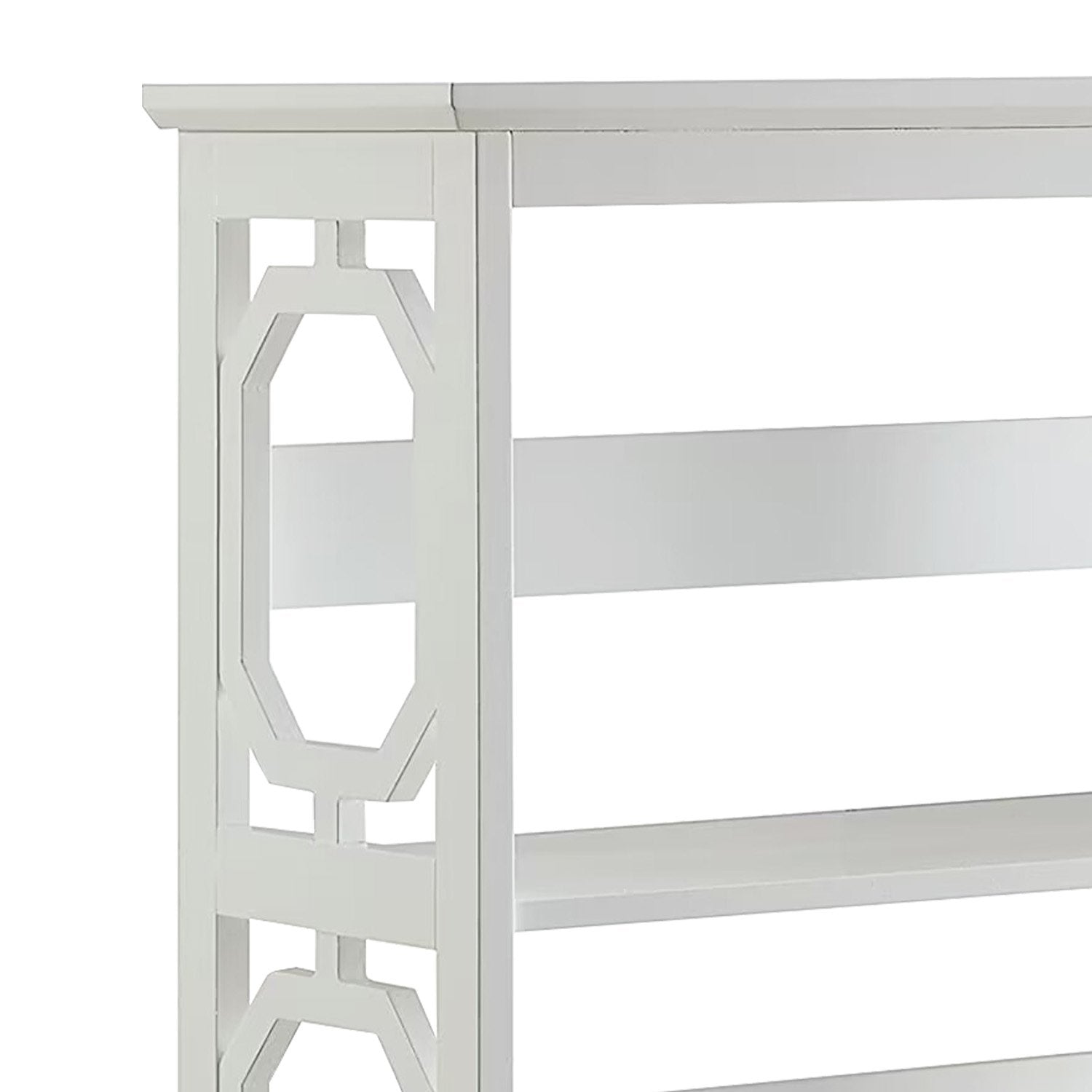 Sarantino Laurel 3-Tier Bookshelf Display Rack in White 8