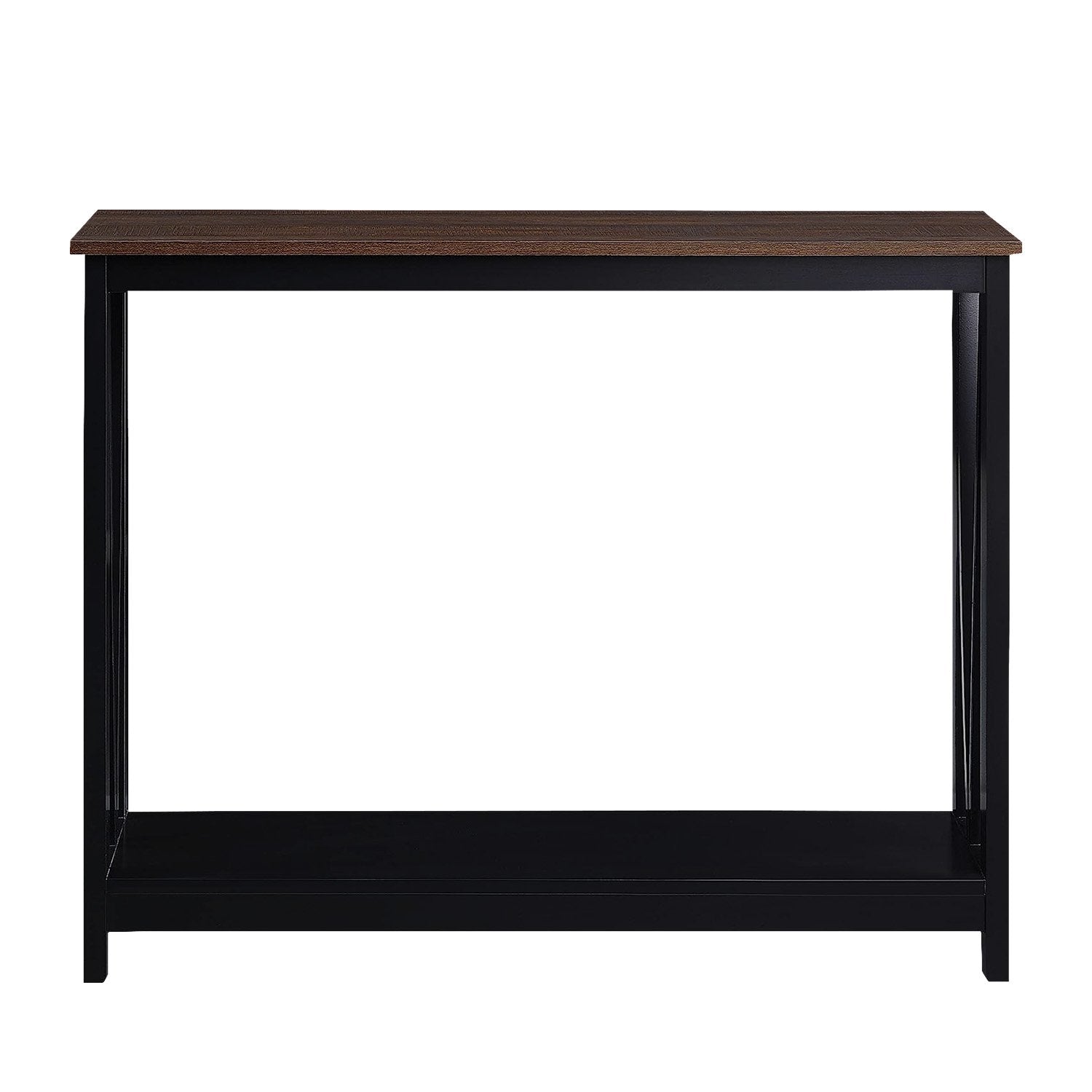 Sarantino Cielo 2-Tier Console Table Dark Walnut 3
