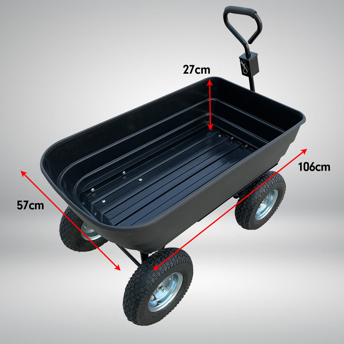 Kartrite Garden Dump Cart Dumper Wagon Carrier Wheel Barrow  125L 7