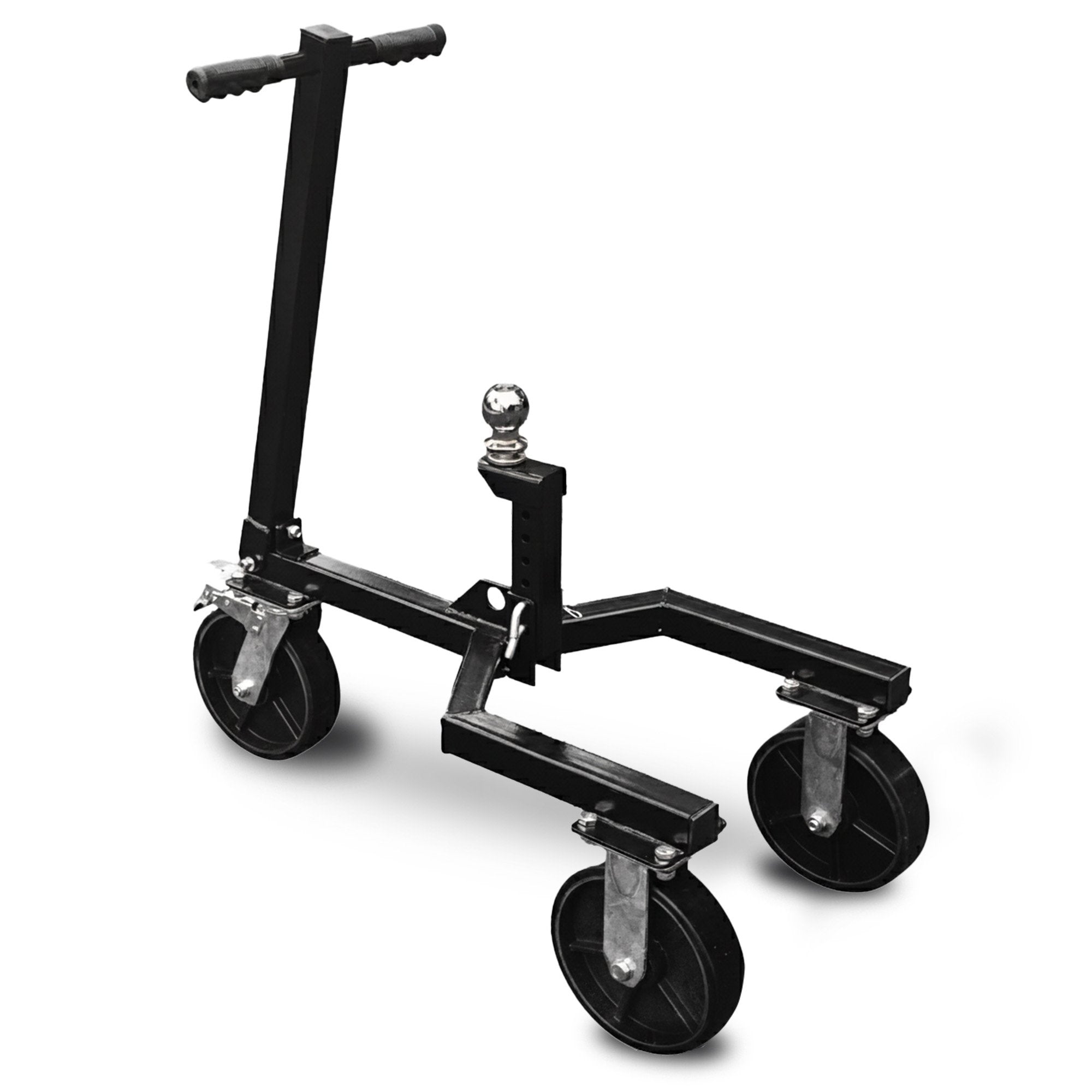 Kartrite Trailer Dolly Adjustable 2in Hitch Ball 1500kg Tongue Weight Capacity w/8in Swivel Wheels Steel Trailer Mover 8