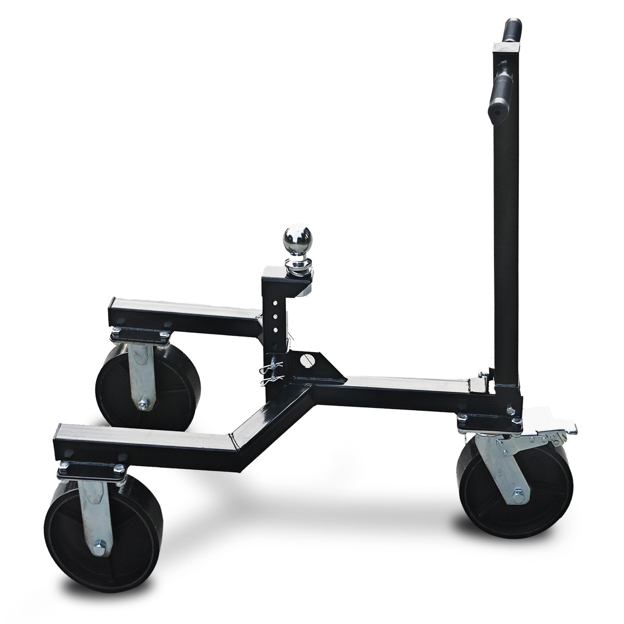 Kartrite Trailer Dolly Adjustable 2in Hitch Ball 1500kg Tongue Weight Capacity w/8in Swivel Wheels Steel Trailer Mover 10