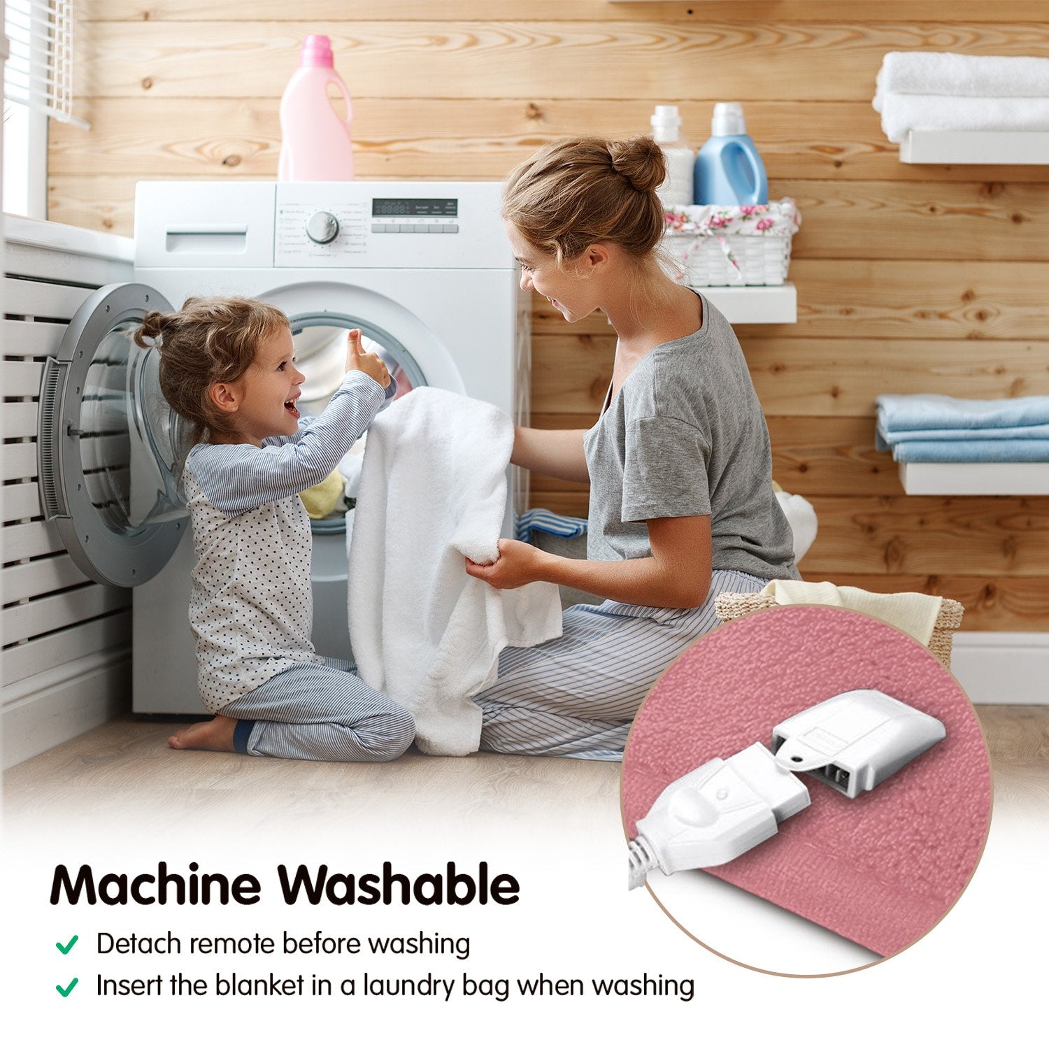 Laura Hill Heated Electric Blanket Throw Rug Coral Warm Fleece Pink 5